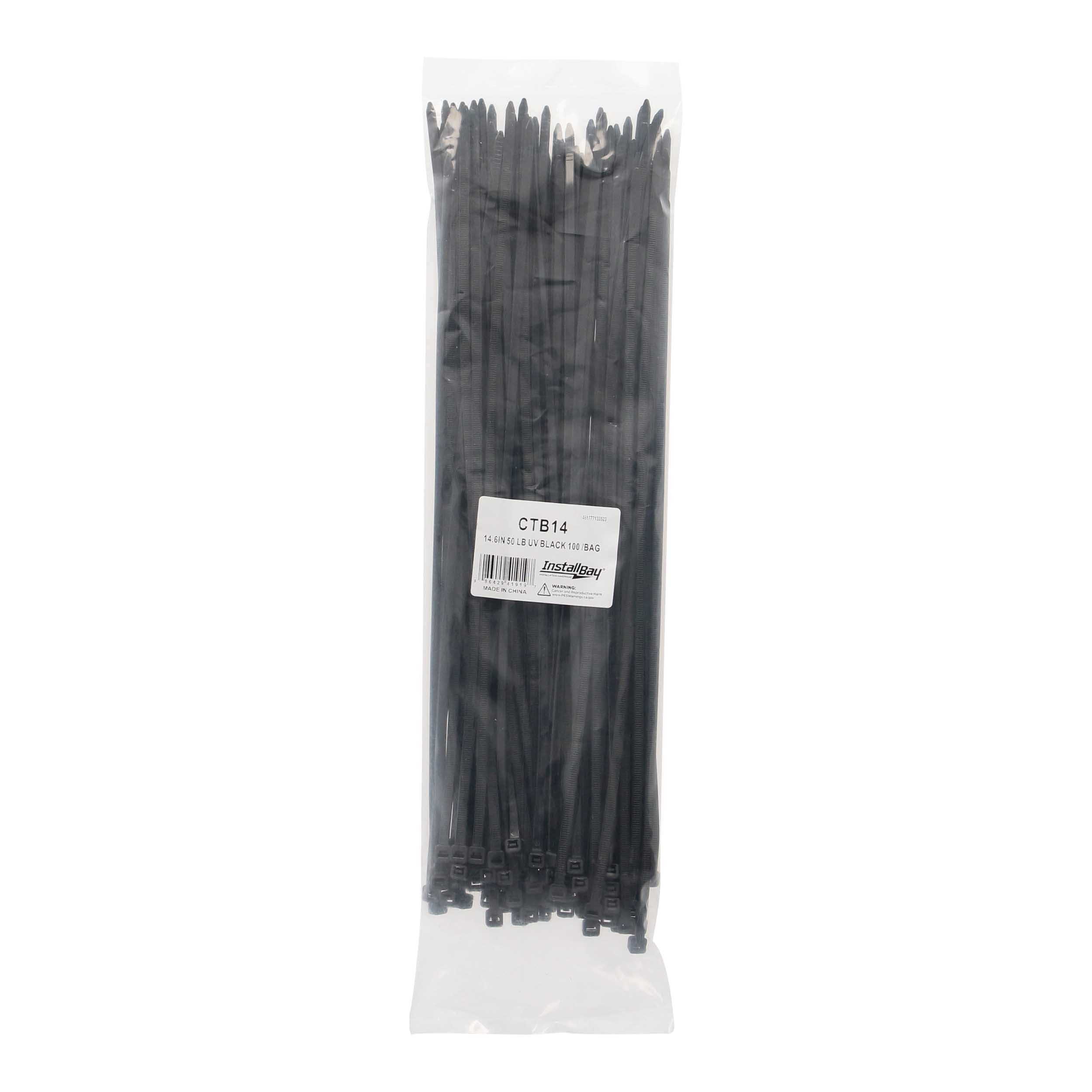 Cable Tie 14.6" Black 100 count