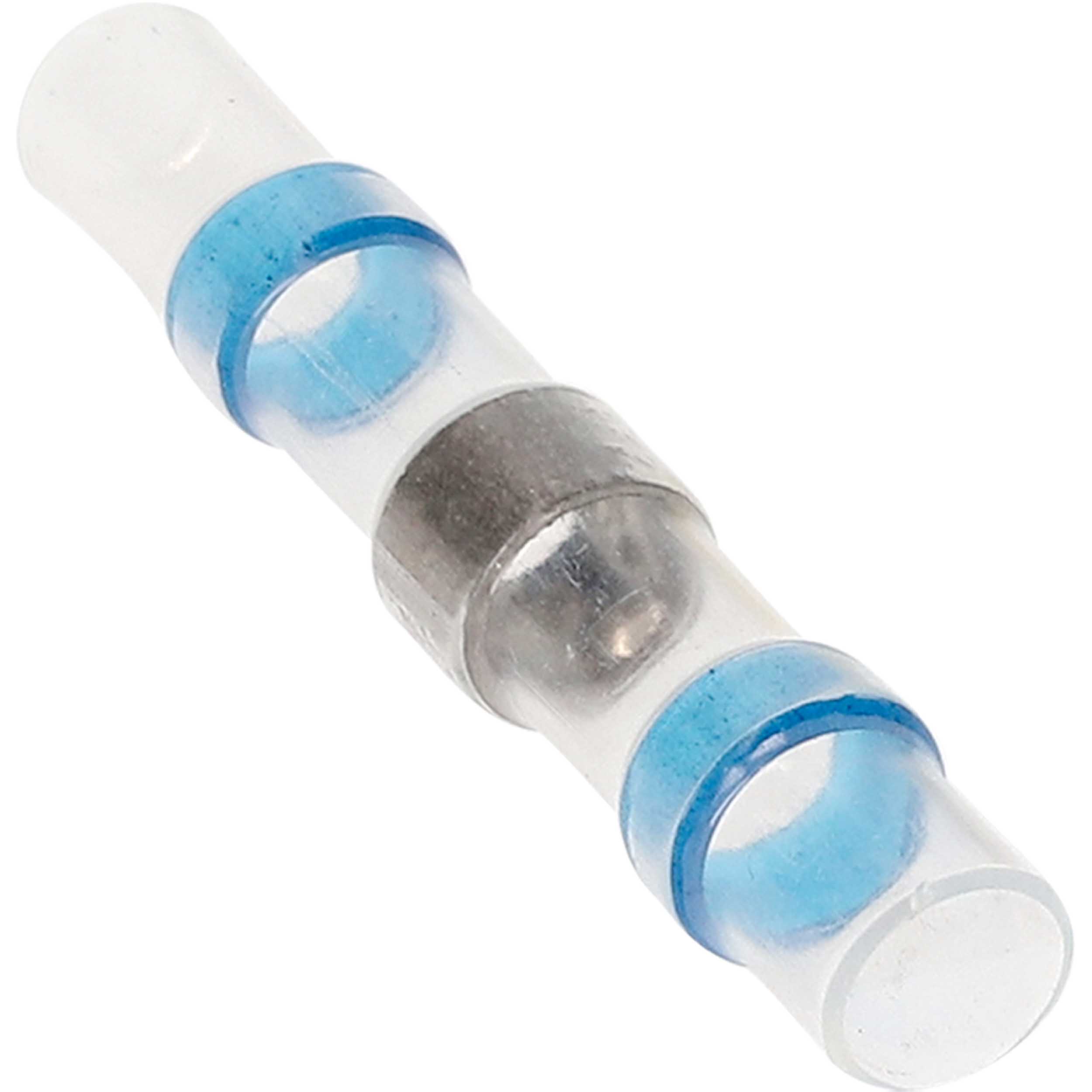 Heat Shrink Blue Butt Connector w/Solder 16/14 GA - 50pk