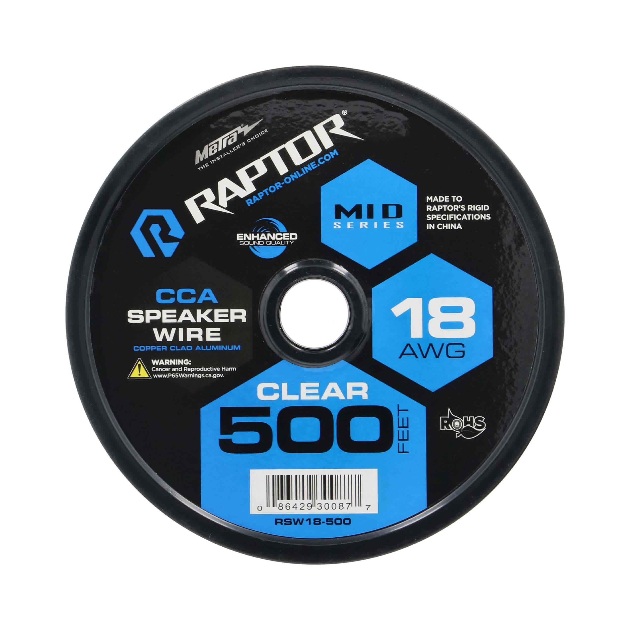 Speaker Wire 18GA CLEAR 500FT - Vice Series