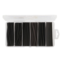 Heat Shrink Tubing Kit - 160 Pc 4 in 2:1 Assorted - Black