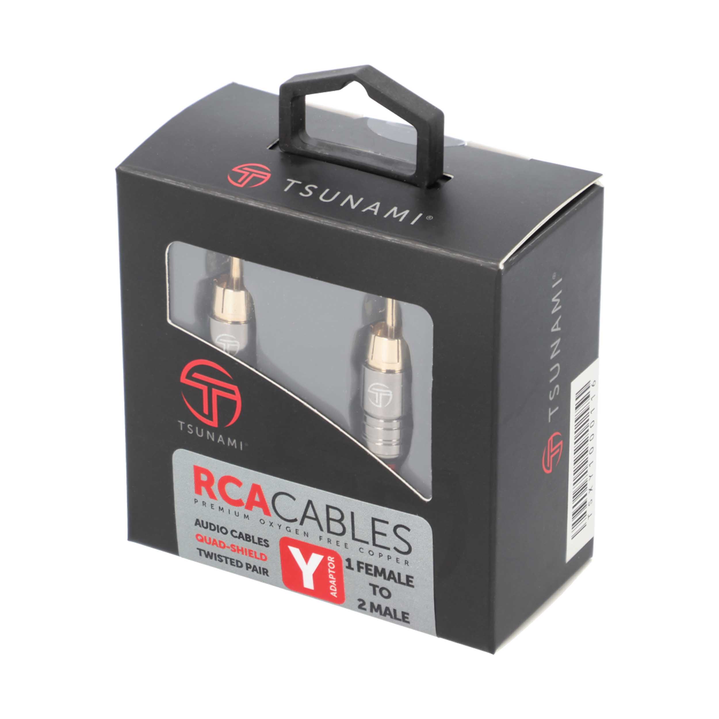 1 Female To 2 Male Y Adapter RCA Cable