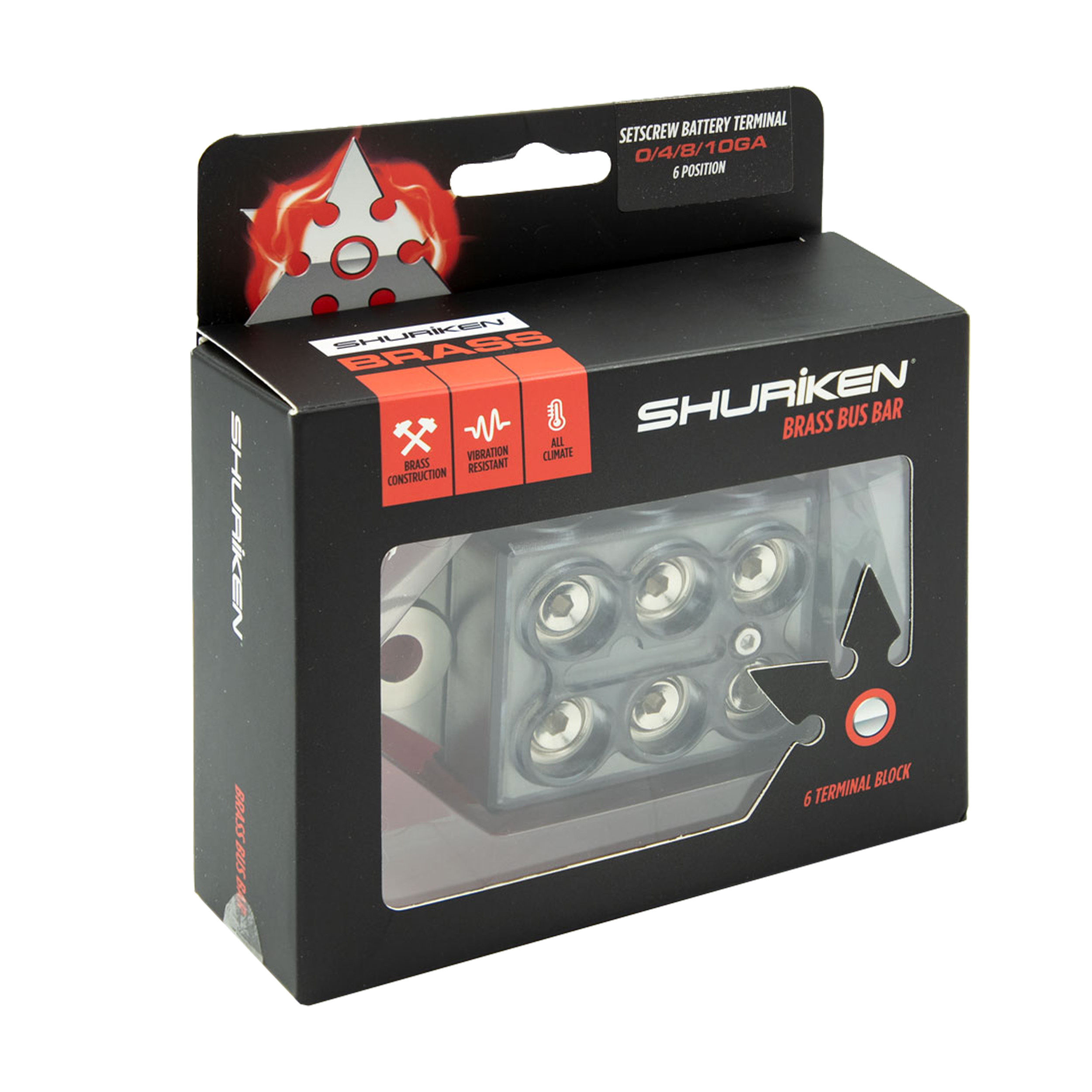 Shuriken Brass Bus Bar Block - Gate Lock Technology