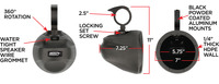 Unloaded Pair 6.5" Can Speaker Pods