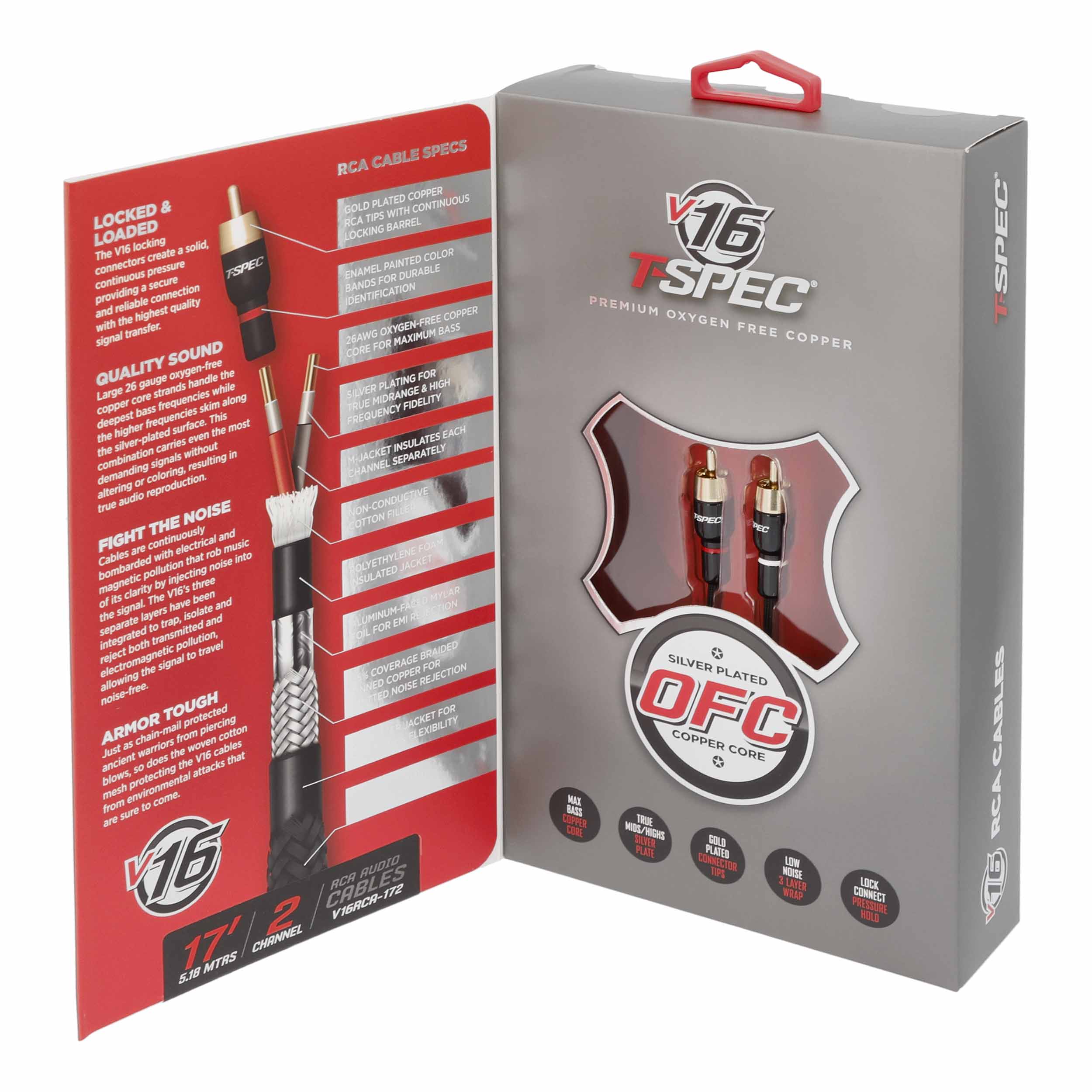 V16 Series RCA Audio Cables - 17 Feet