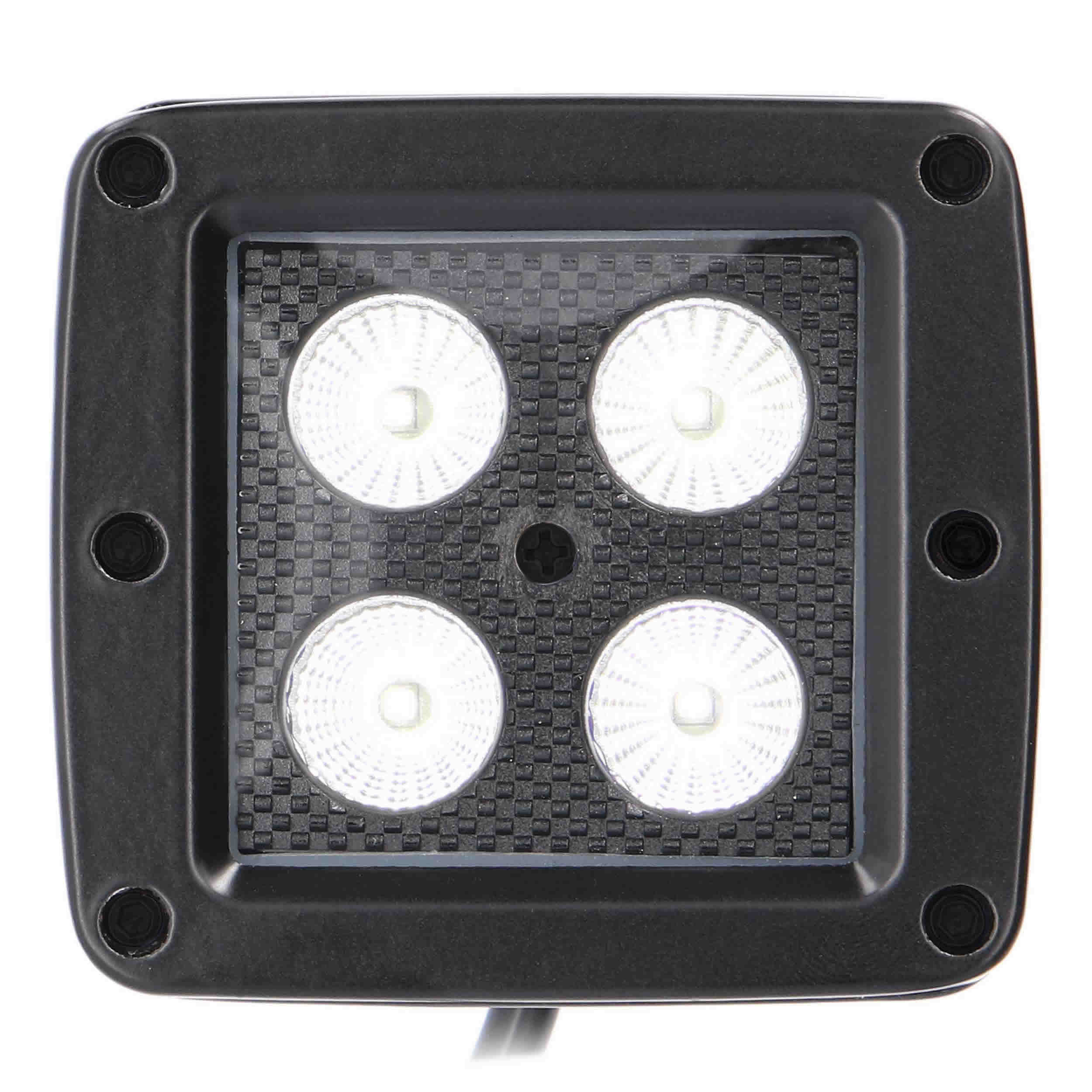 Daytona Lights Blackout 3" Cube Lights - 4 LED Flood (2Pk)