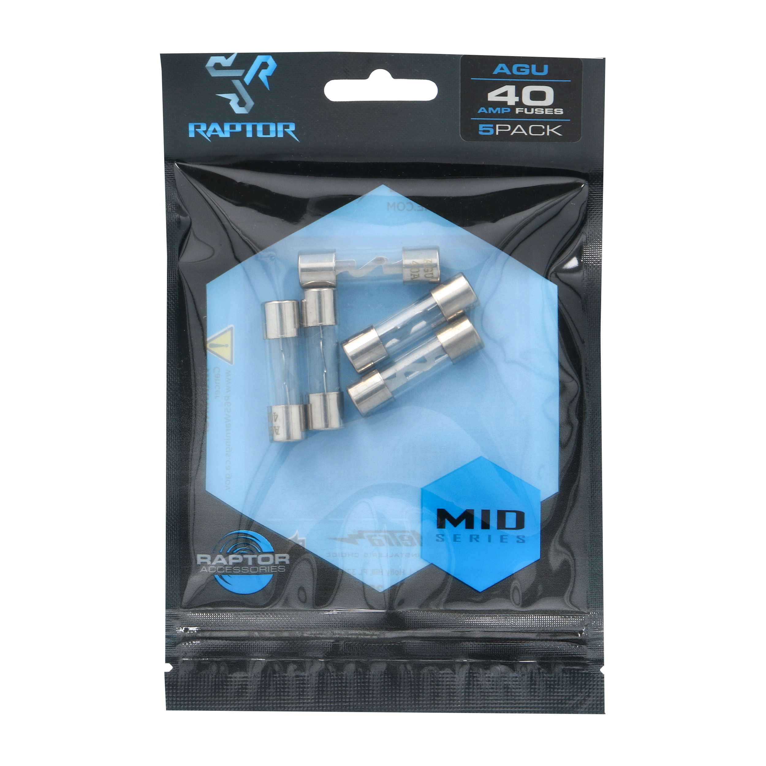 40 AMP AGU Fuses Nickel Plated - MID SERIES - 5 PK