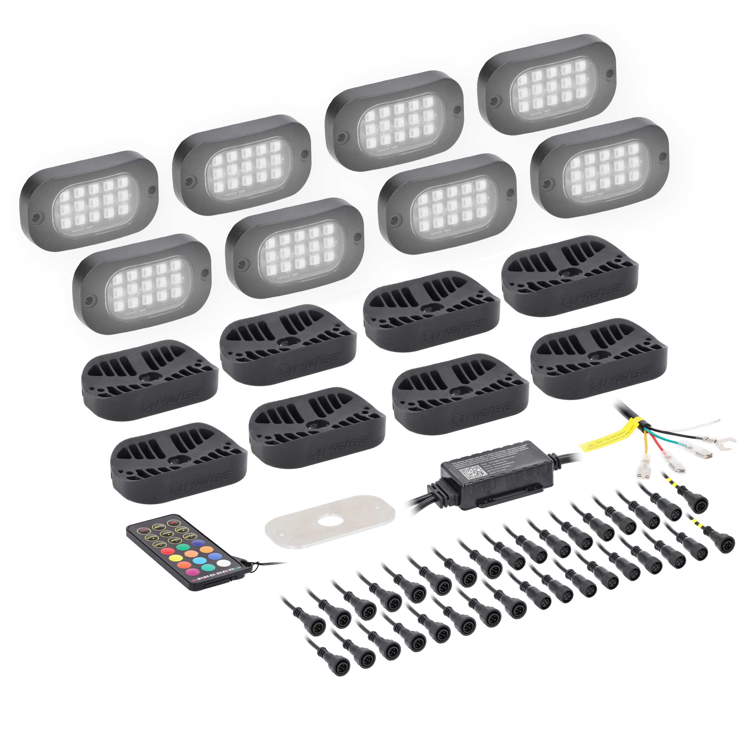 RGBW Wide Angle Rock Light Kit - 8 Pack