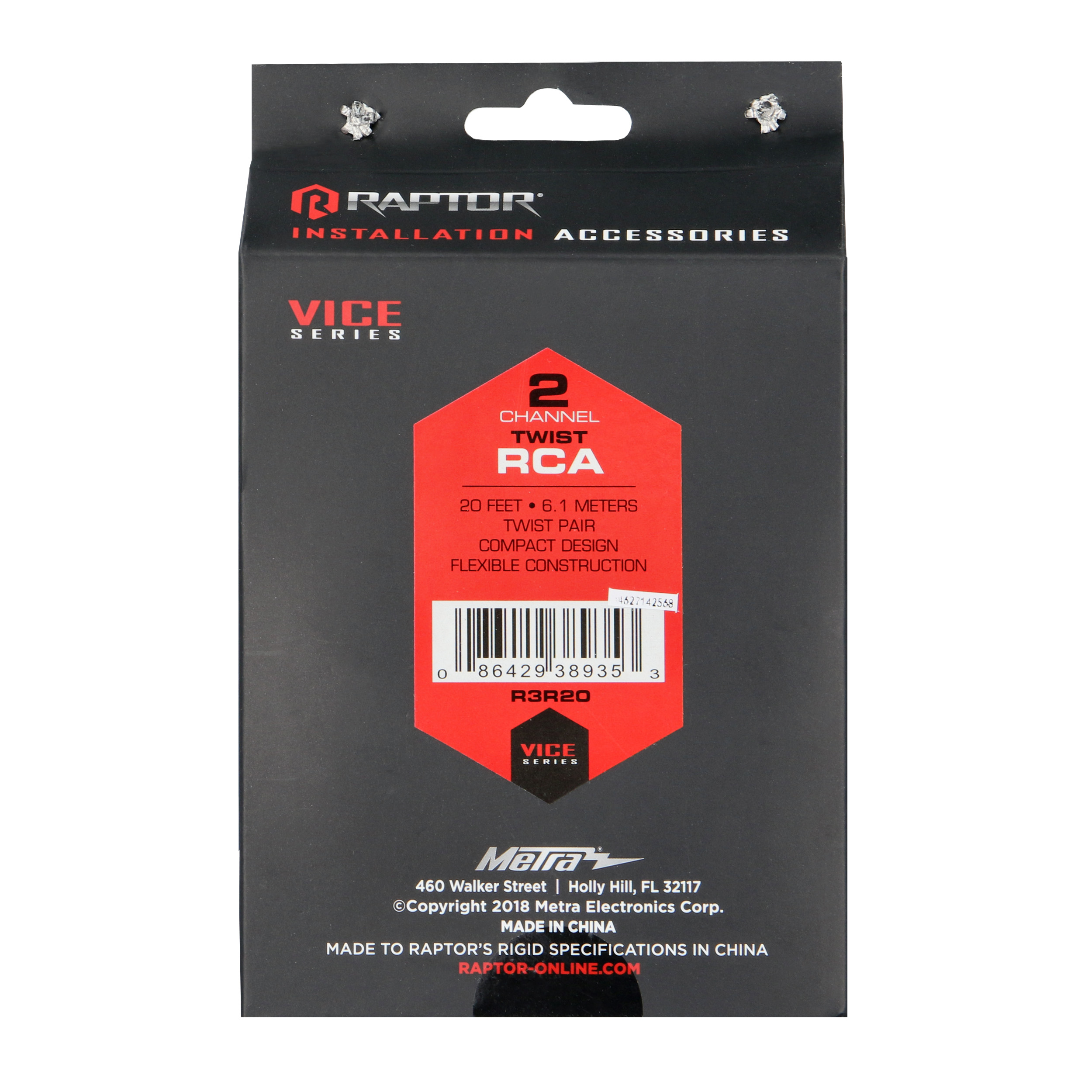 RCA 2-Channel Audio Cable - Vice Series 20 Feet