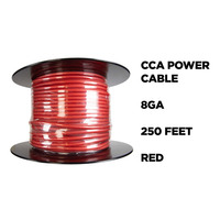 CCA Value Line 8 Gauge Power Cable Red - 250 Foot Coil