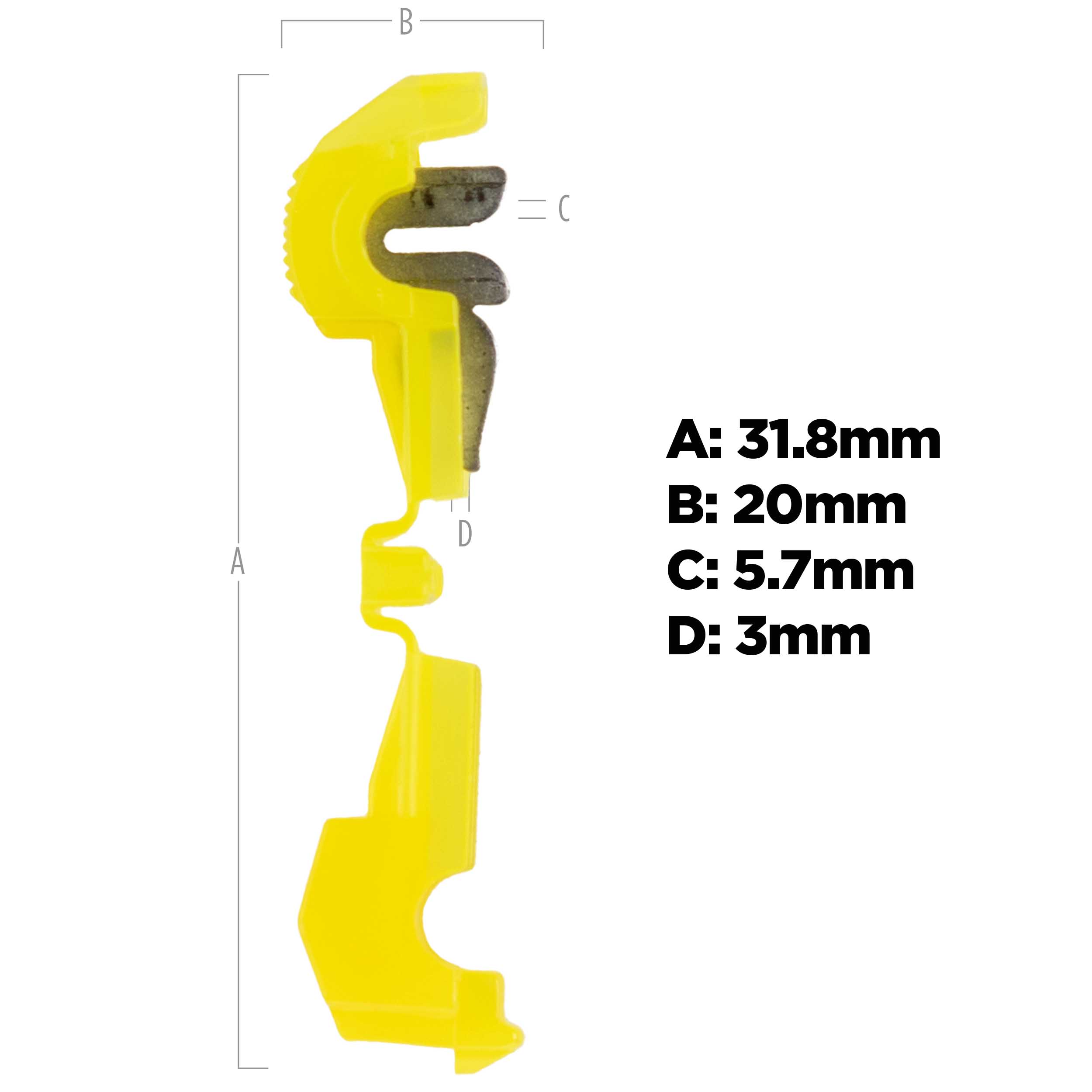 3M™ Yellow T-Tap 12/10 Gauge - Package of 100