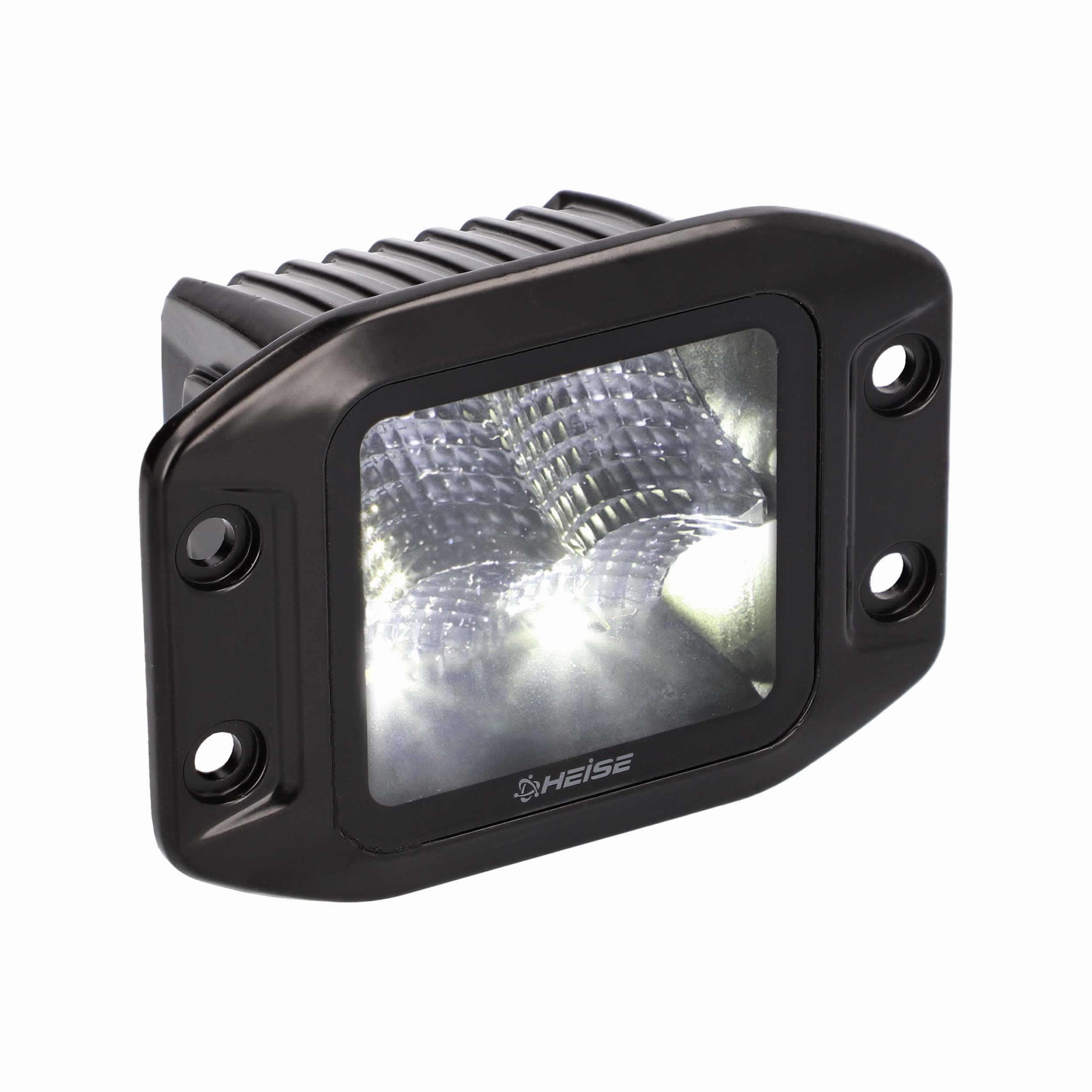 Blackout Flush Mount 3.5" Cube 4 LED Light - Flood