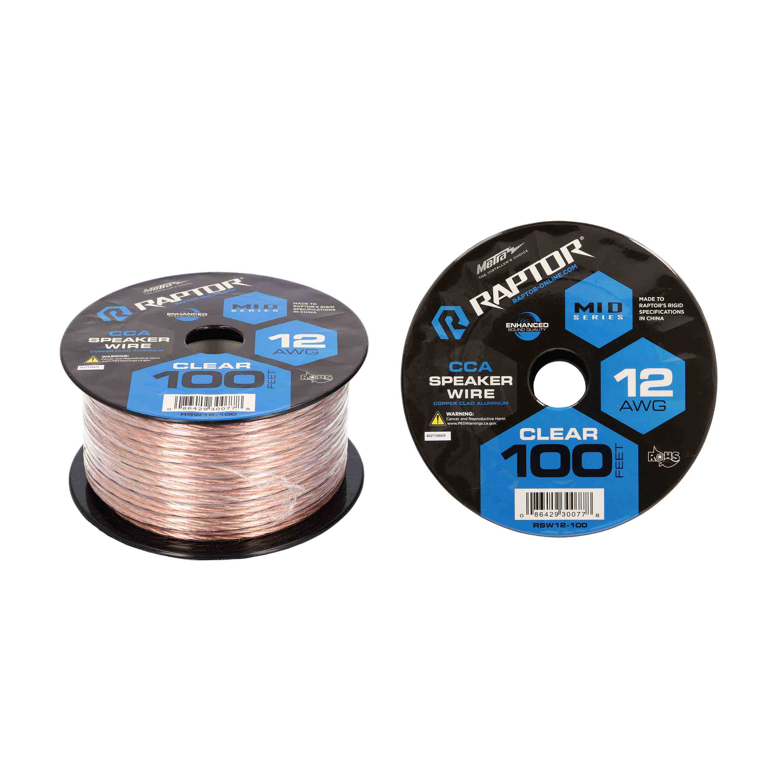 Speaker Wire 12GA CLEAR CCA 100FT - Vice Series
