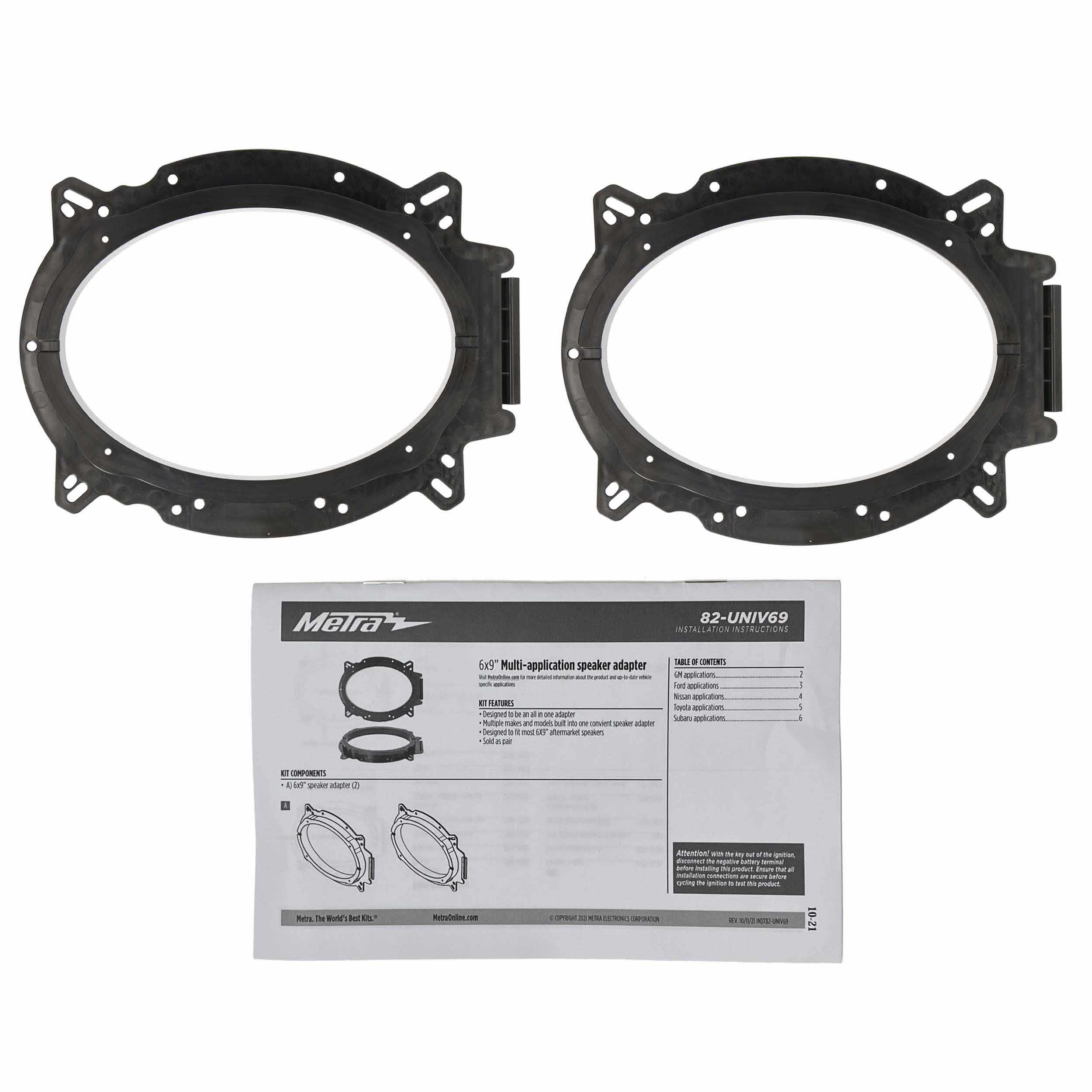 Universal 6X9 inch speaker adapter