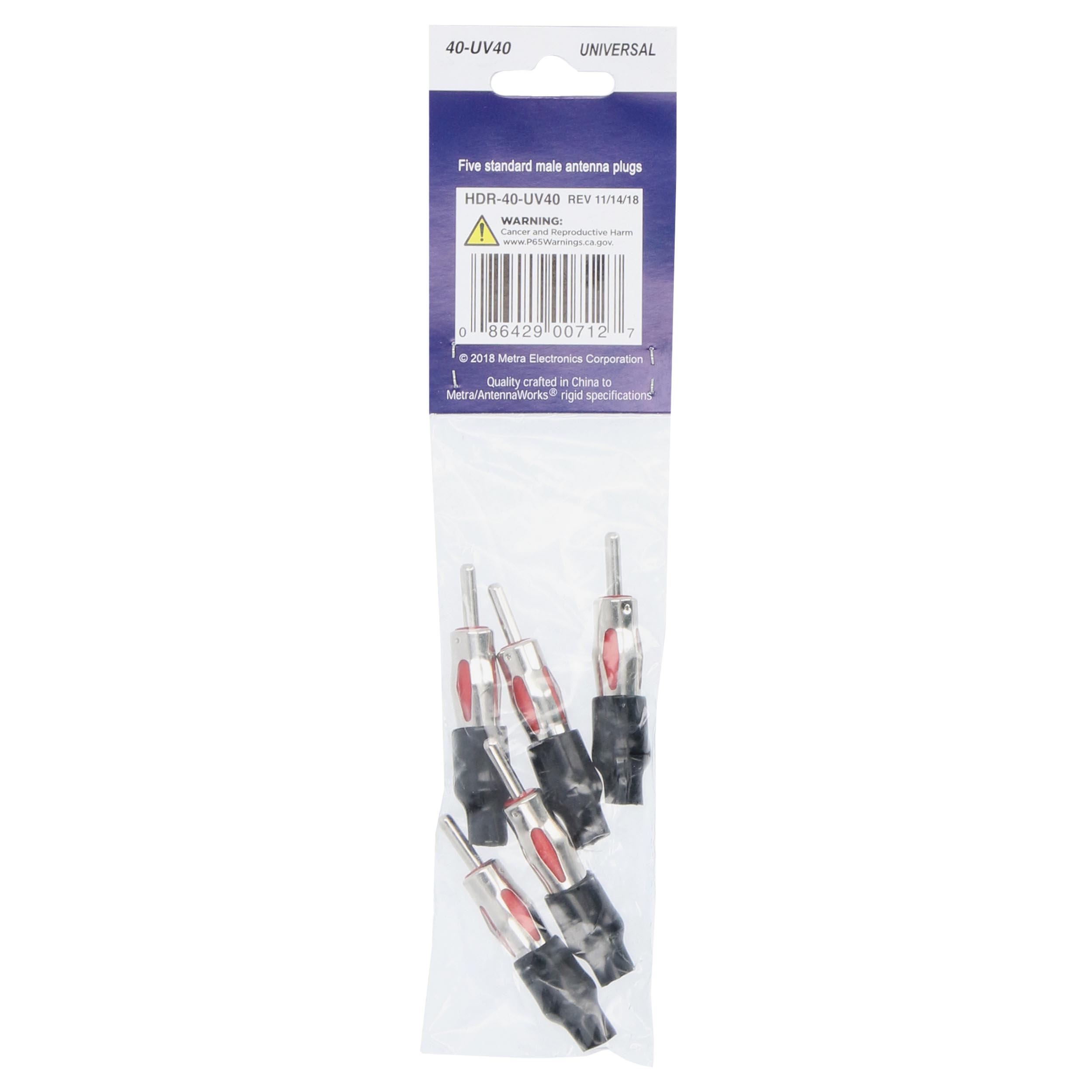 Universal Antenna Connectors - 5 Pack - Male