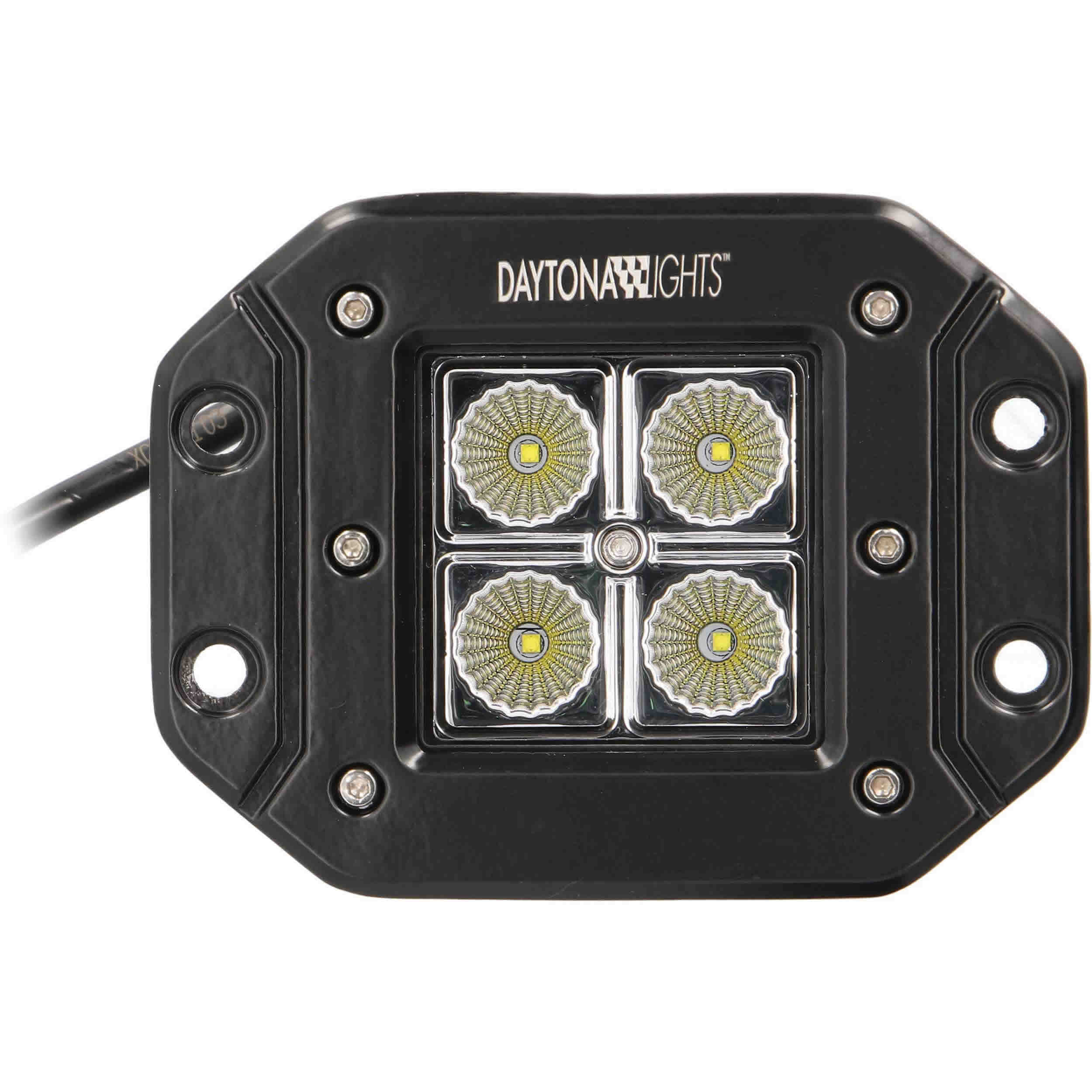Daytona Lights Flush Mount 3.6" Cube Light - Flood (2Pk)