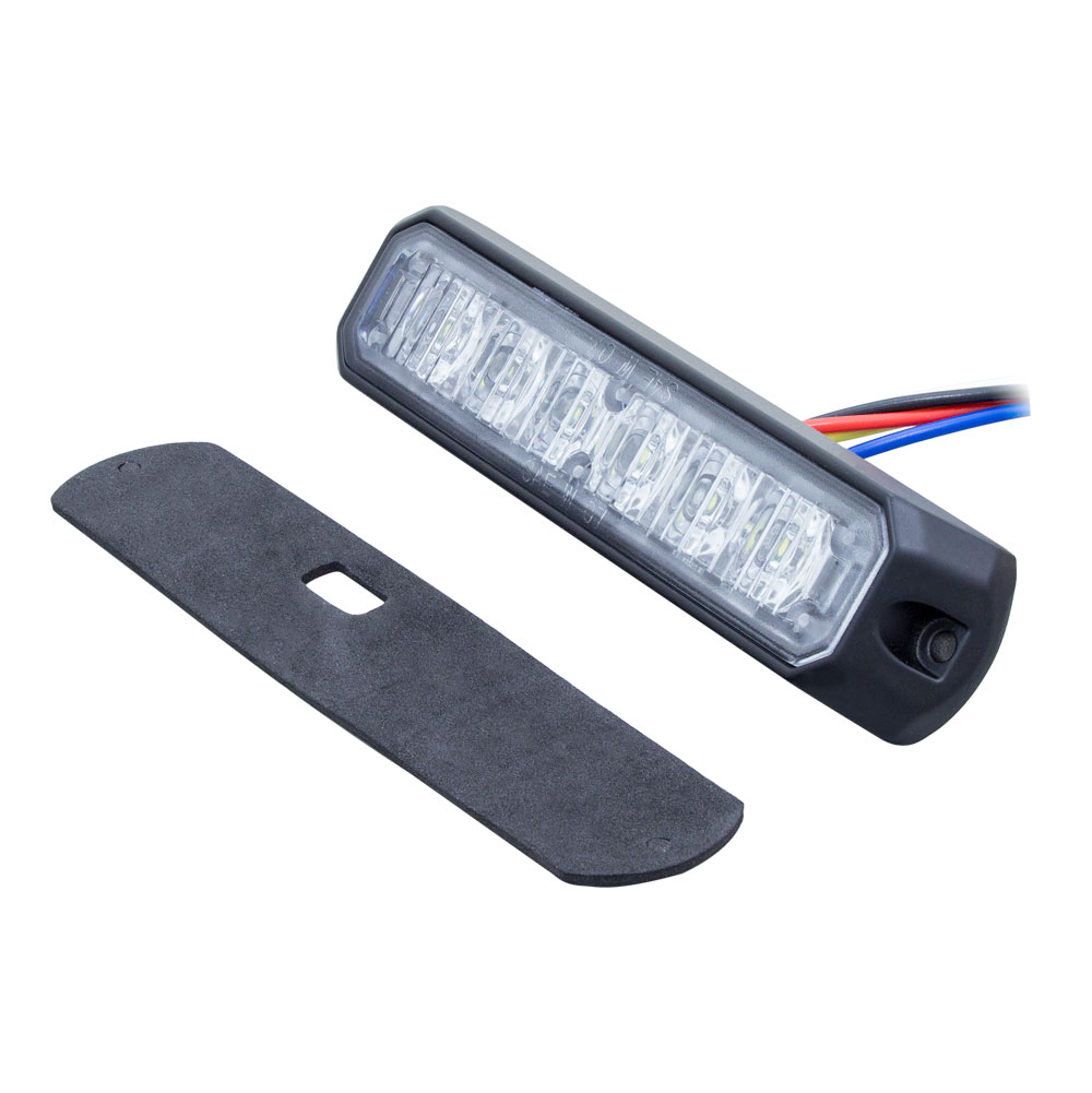 White/Amber Marker Lights - 4.9 Inch, 6 LED