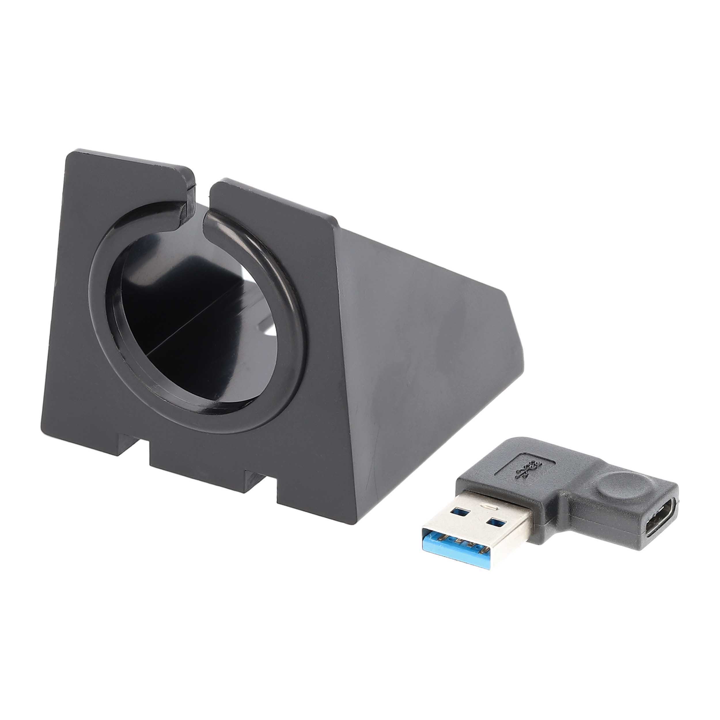 USB + USB-C Charge And Data Flush Mount - Retail Pack