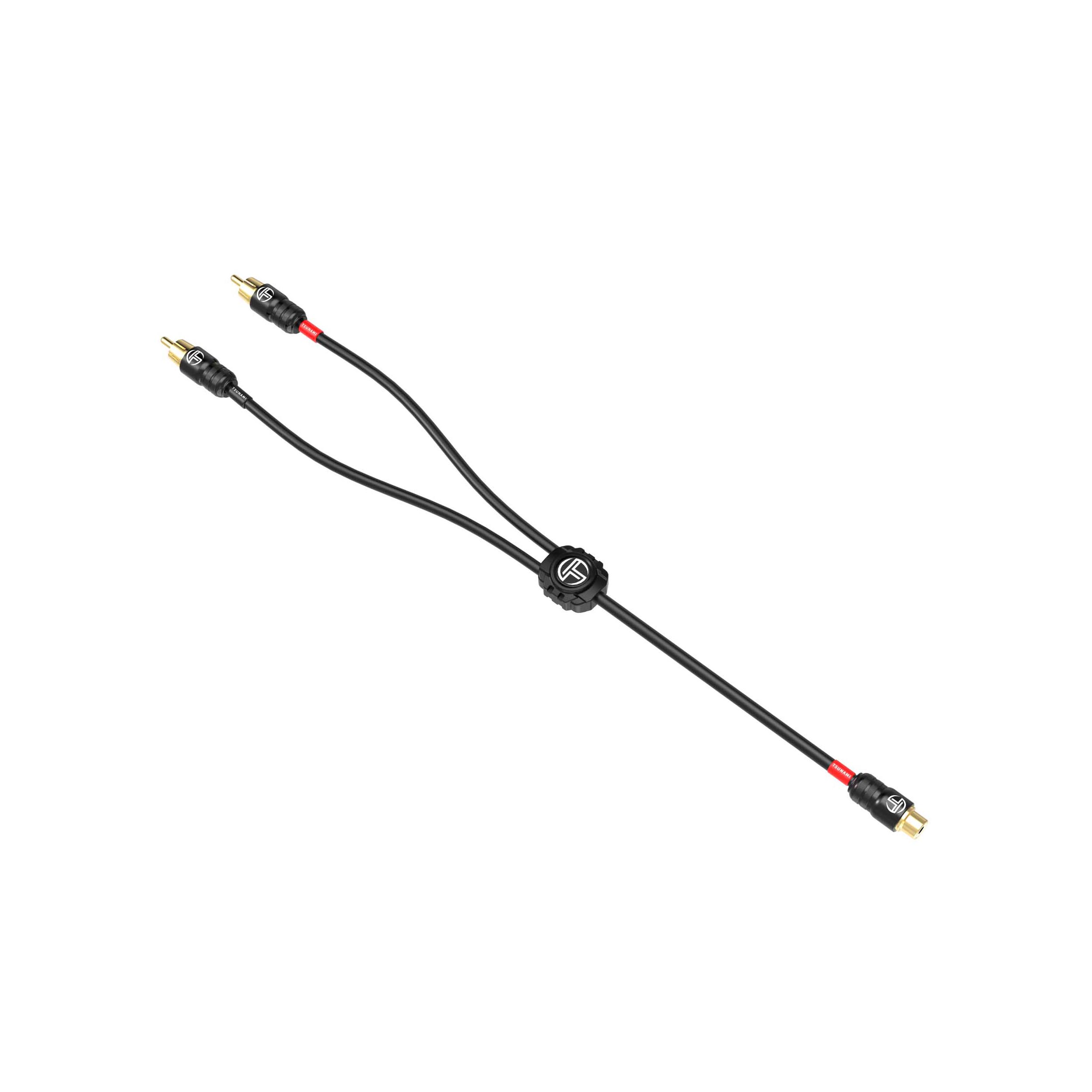 1 Female To 2 Male Y Adapter RCA Cable