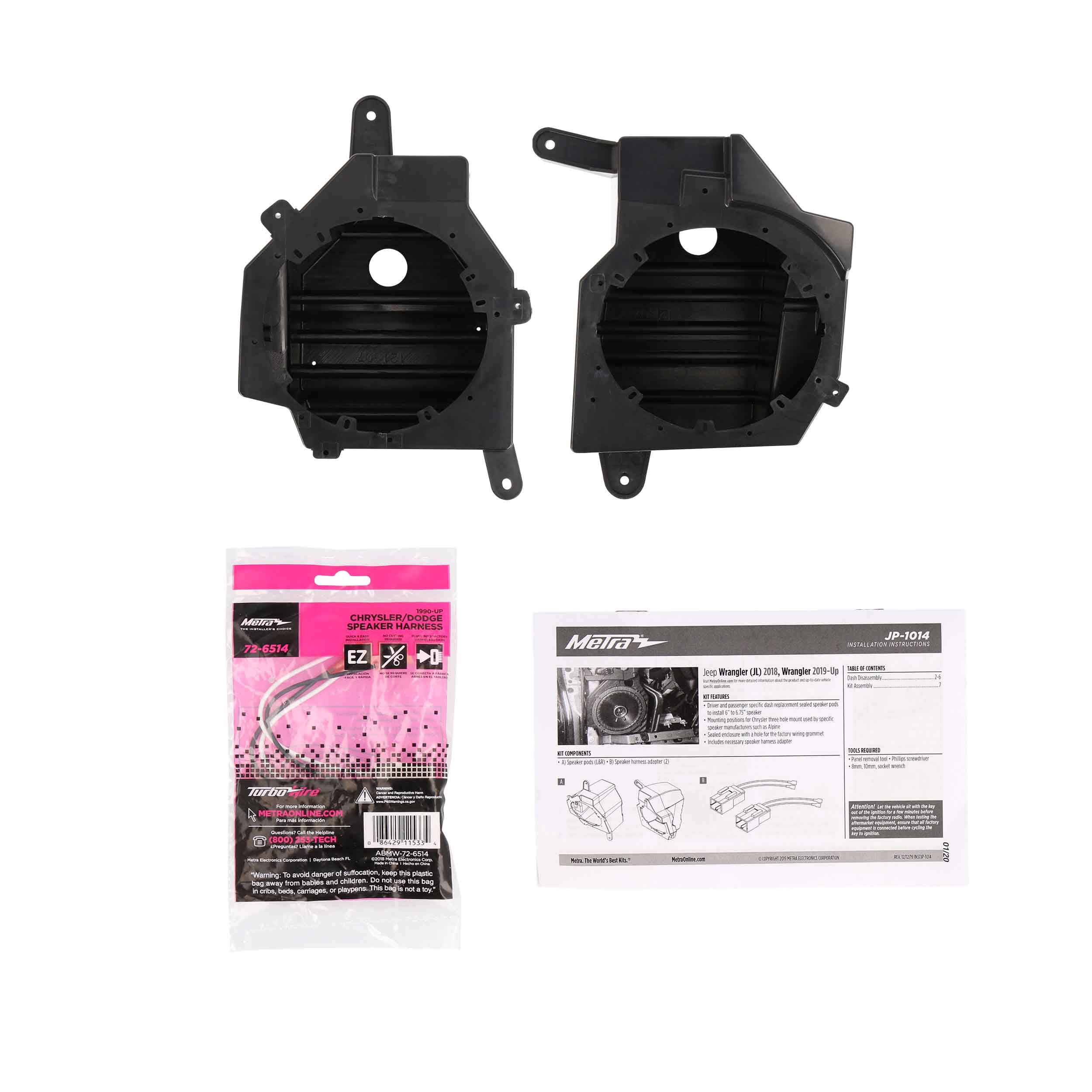 6"- 6.75" speaker pods fits WranglerJL 18-25 Gladiator 20-25