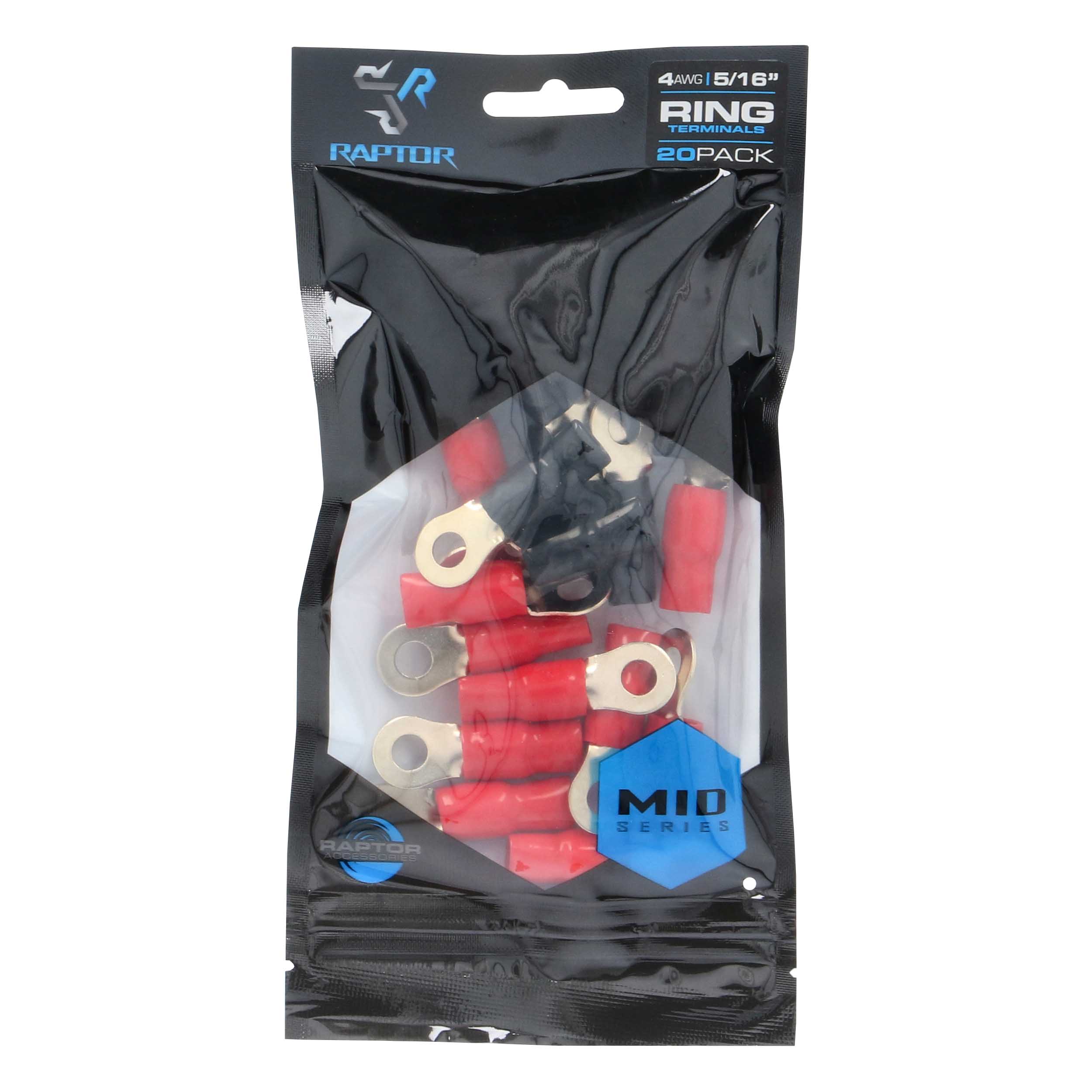 4AWG 5/16in GOLD RING TERMINALS - 20 PK