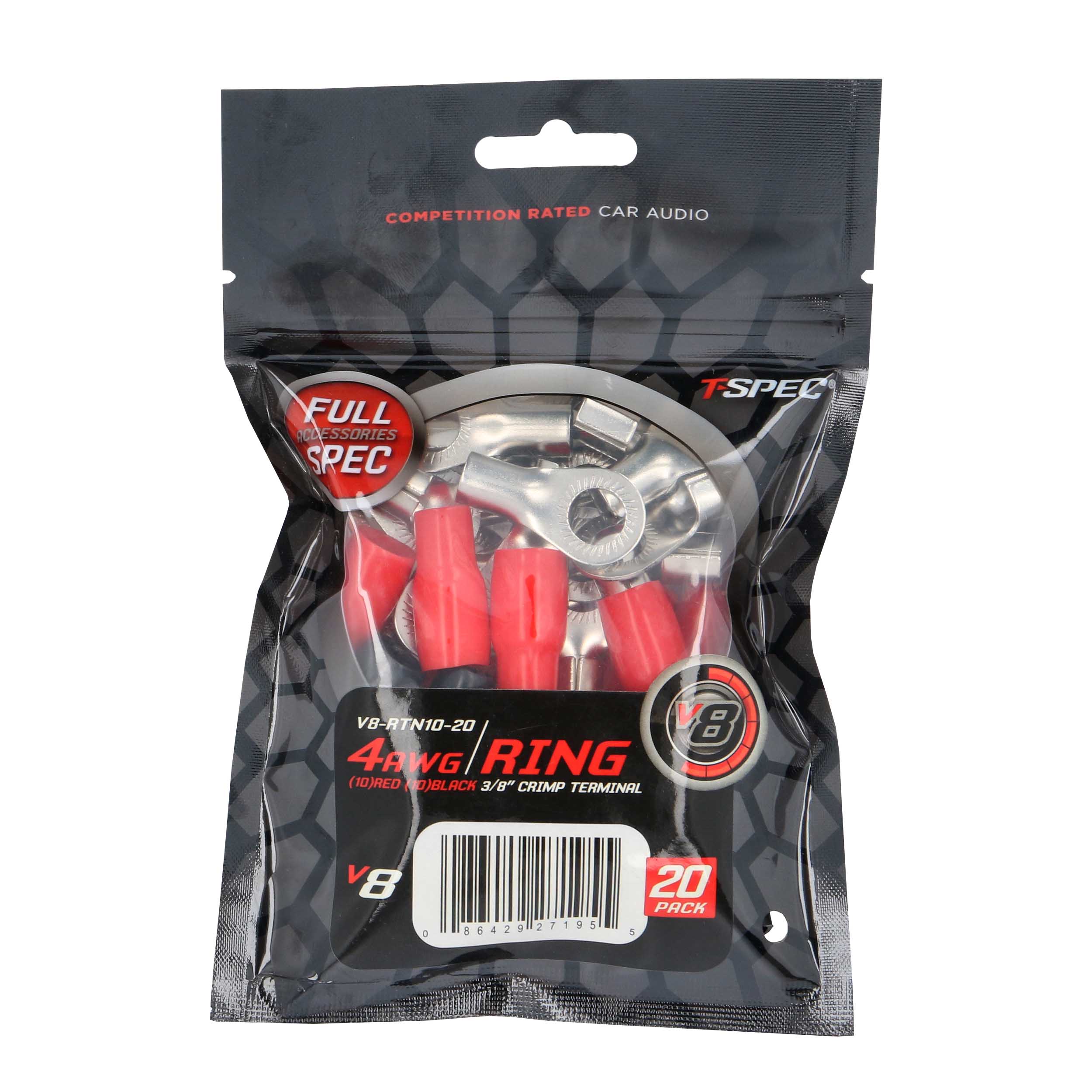 V8 Ring Terminal | 4 AWG | 3/8 in. | 5 Pack