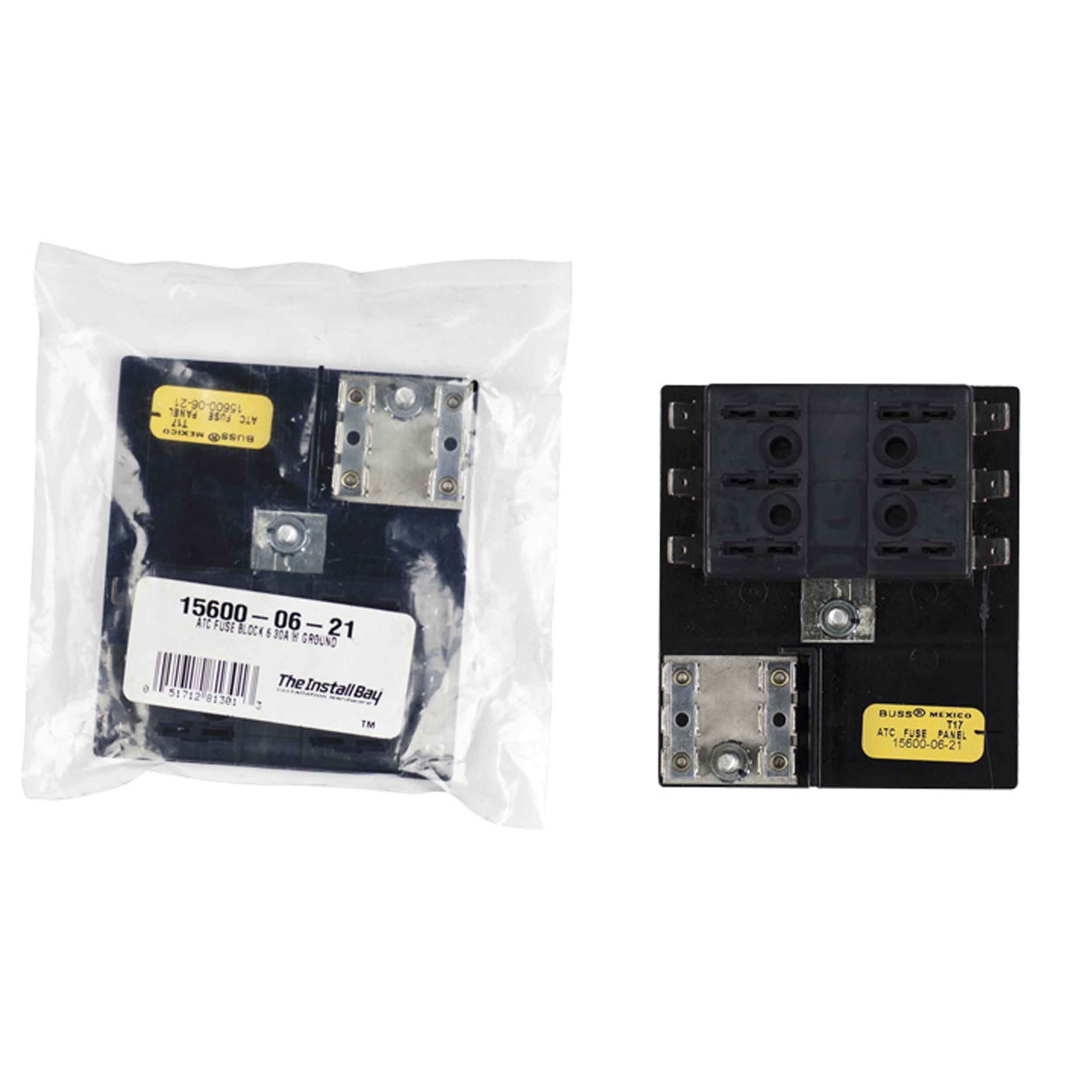 ATC Long Base Fuse Panel 6 POS 30A W Ground