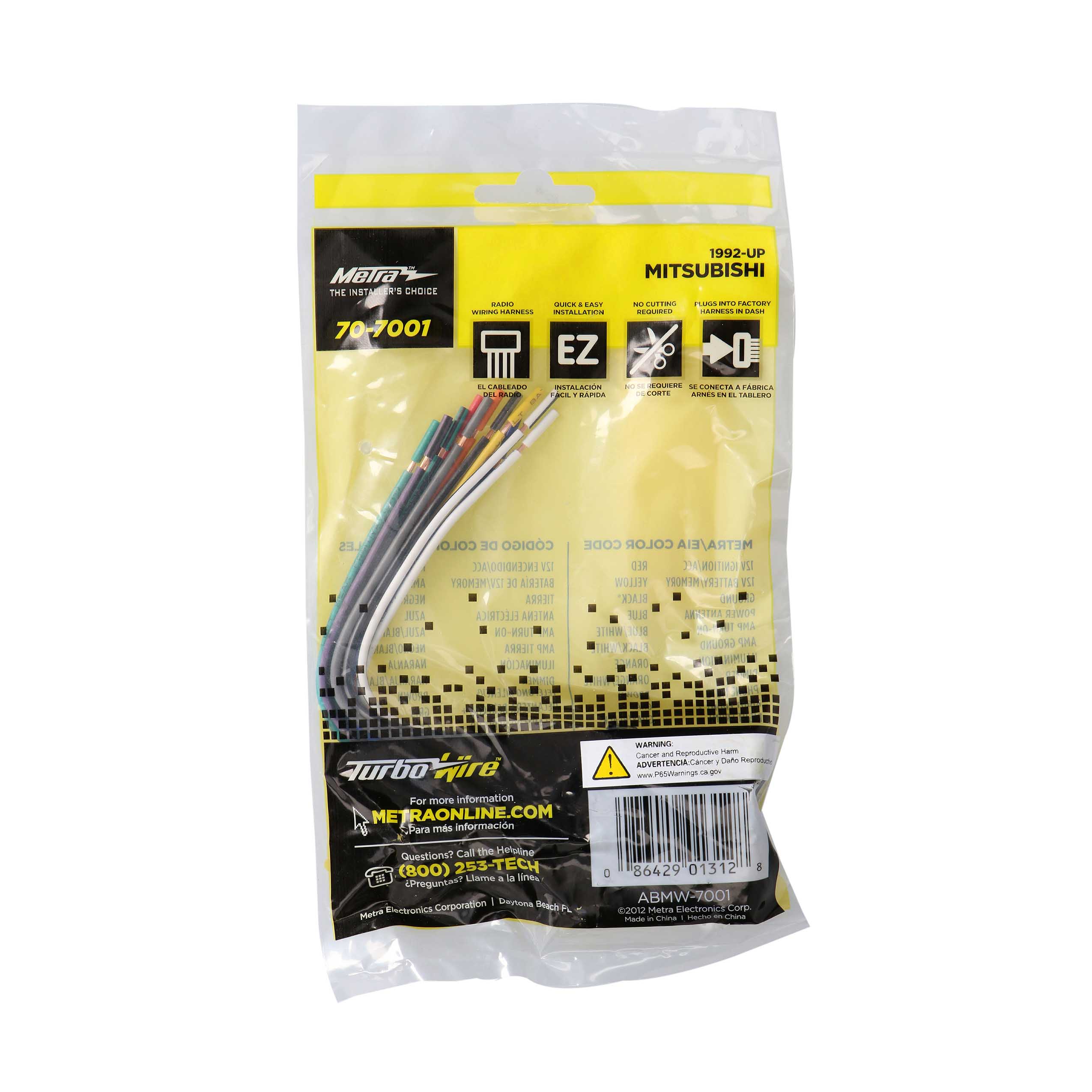 Radio Replacement Harness - Fits Mitsubishi 1992-2012