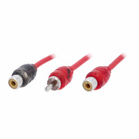 V6 1 Male to 2 Female 2-Channel RCA Y Cable | 10 in. | 10 Pack