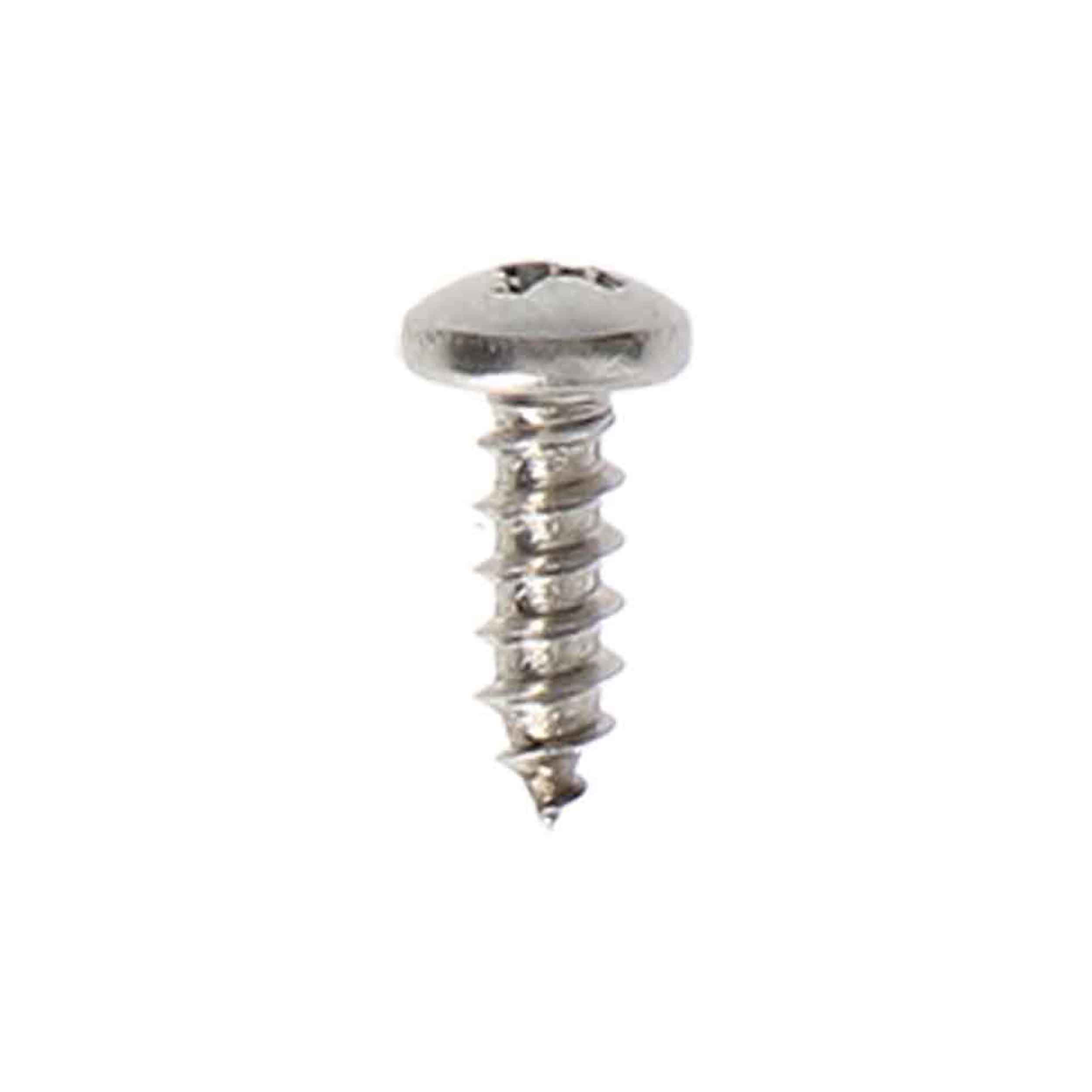 Phillips Pan Head  #8 x .5 Inch Stainless Screws - 100Pk