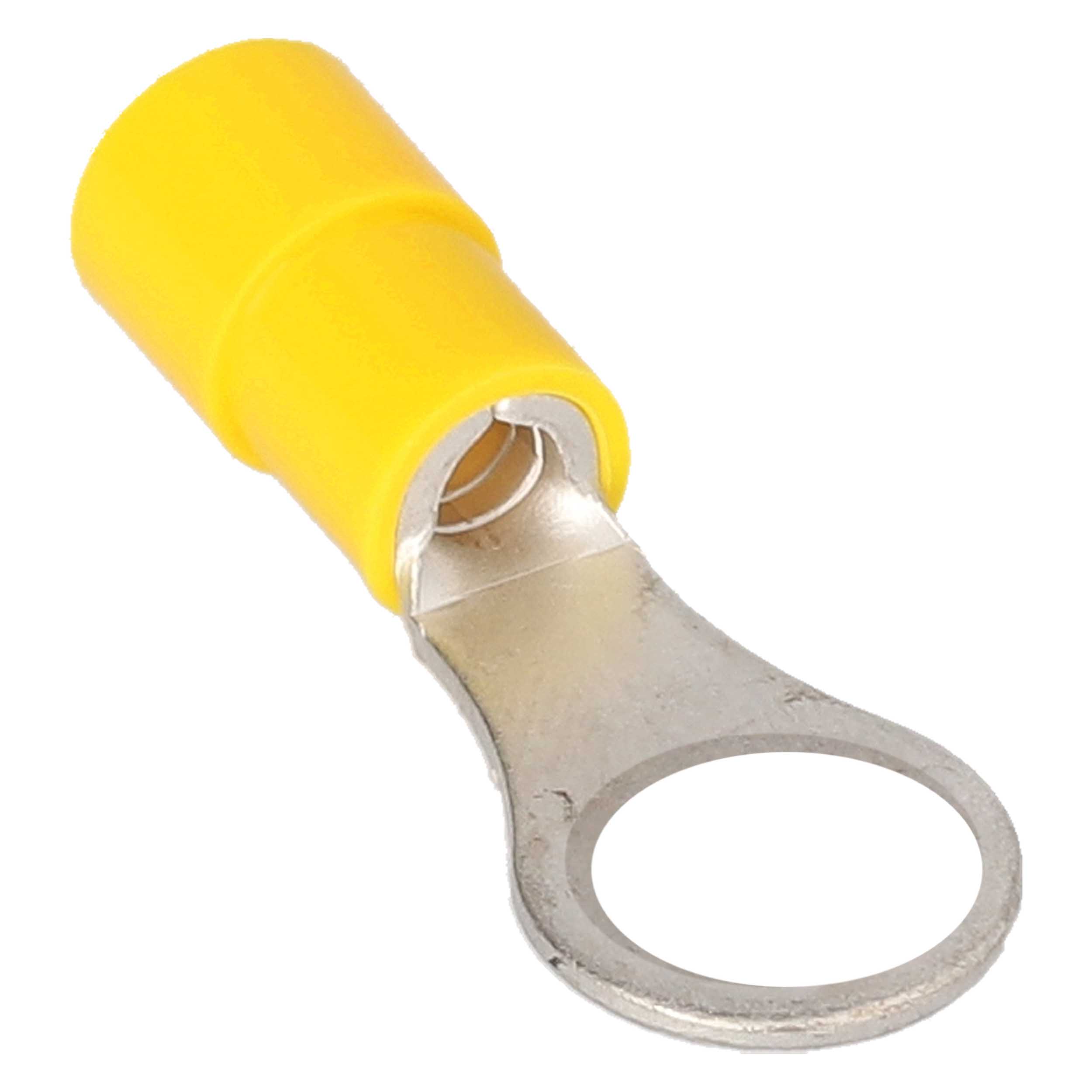 Yellow Vinyl Ring Terminal 12-10 Gauge #8 Package of 100