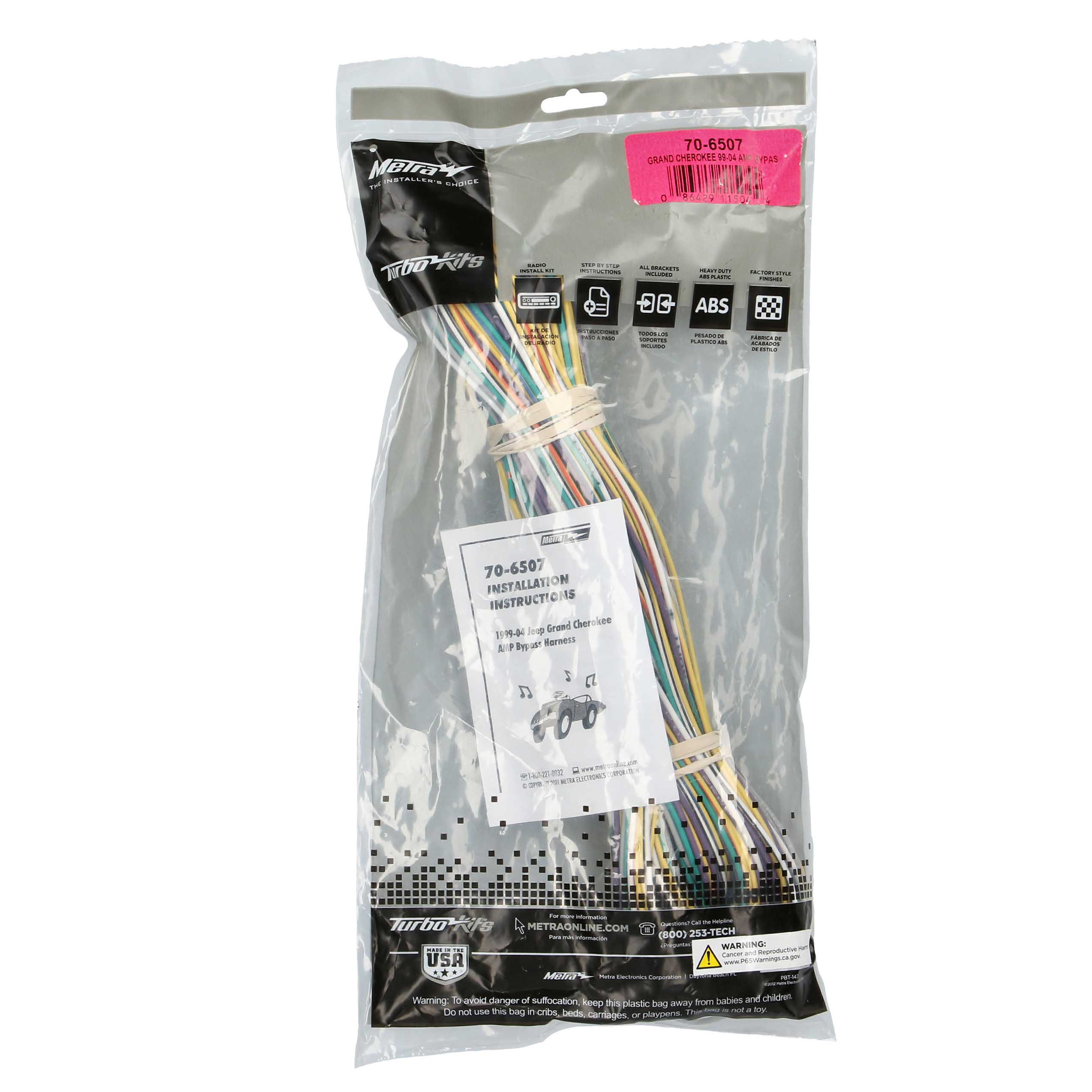 Amp Bypass Harness - Fits Jeep Grand Cherokee 1999-2004