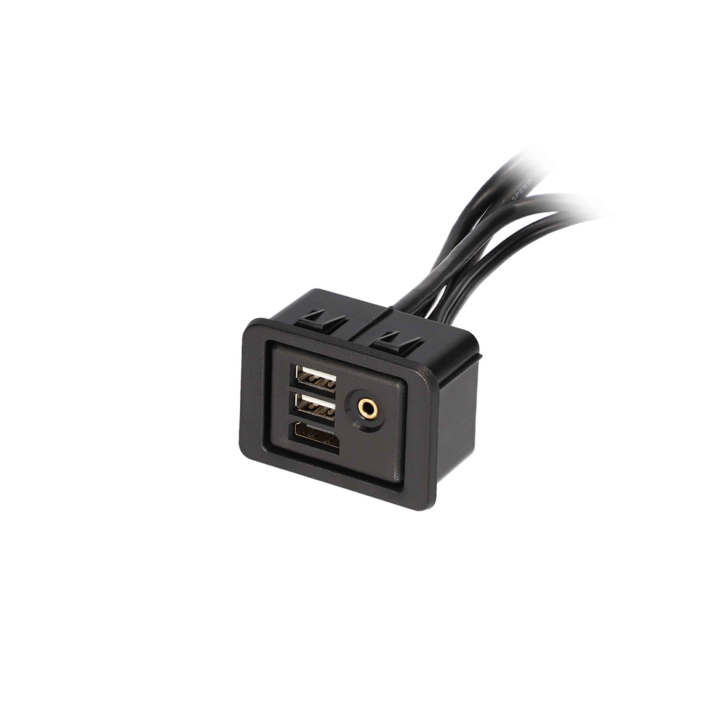 USB/AUX/HDMI® Panel Fits Chrysler/Dodge/Jeep 2015-UP