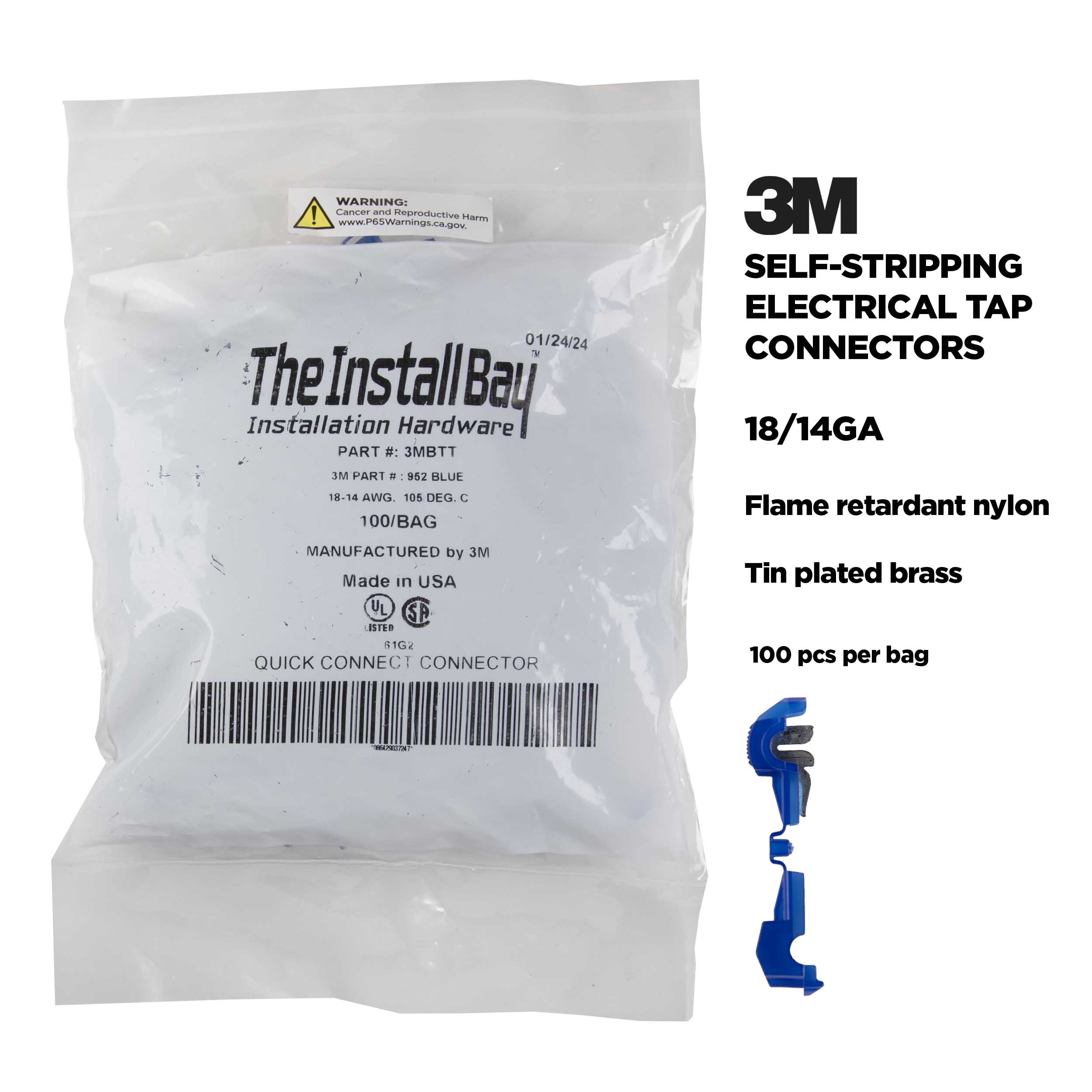 3M™ Blue T-Tap 16/14 Gauge - Package of 100