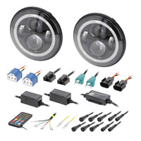 7” LED Headlights with RGB Halo - Fits Select Jeep Wrangler