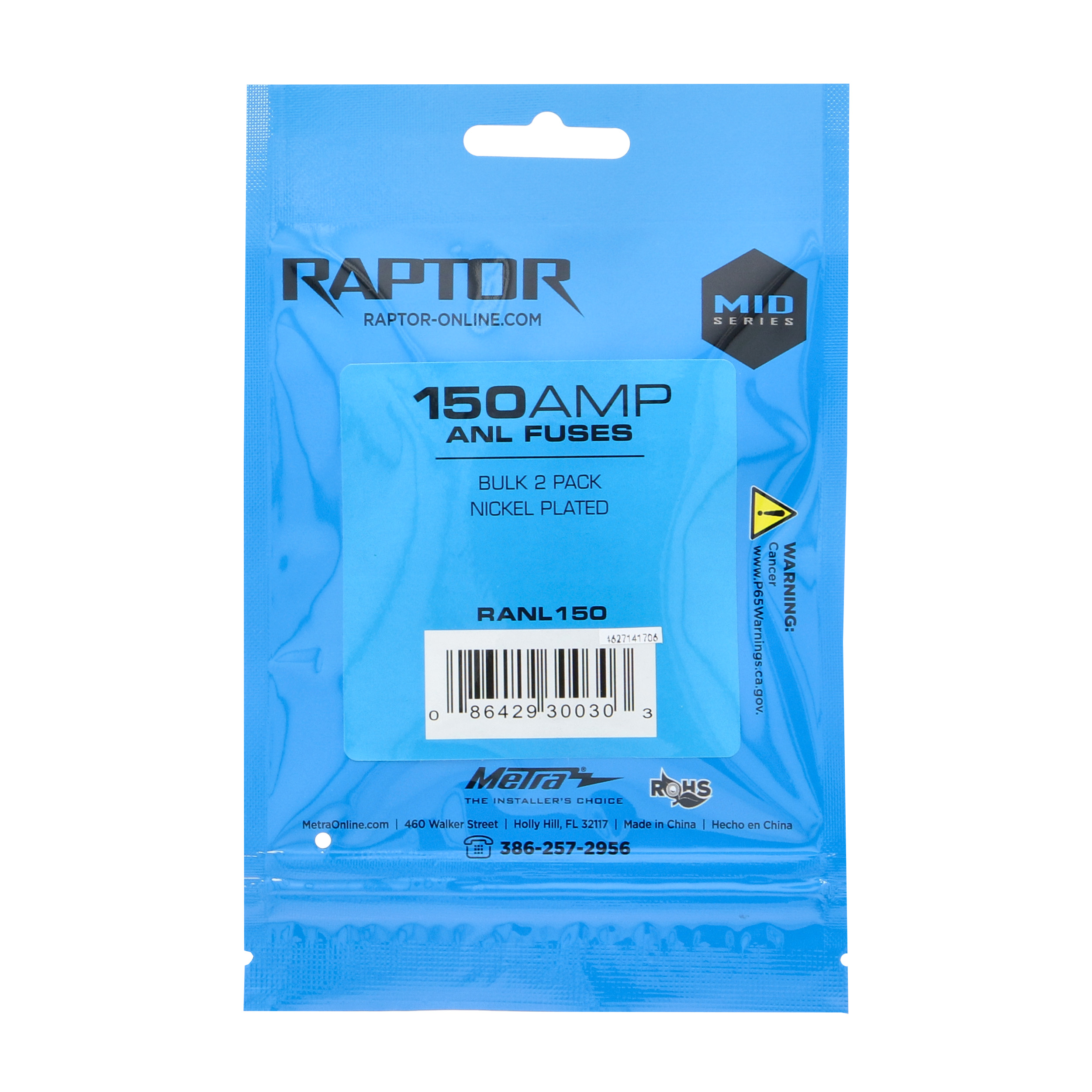 150 AMP ANL Fuses Nickel Plated - MID SERIES - 2 PK