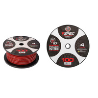 V10 OFC Tinned Power Wire | 4 AWG | 100 ft. | Red