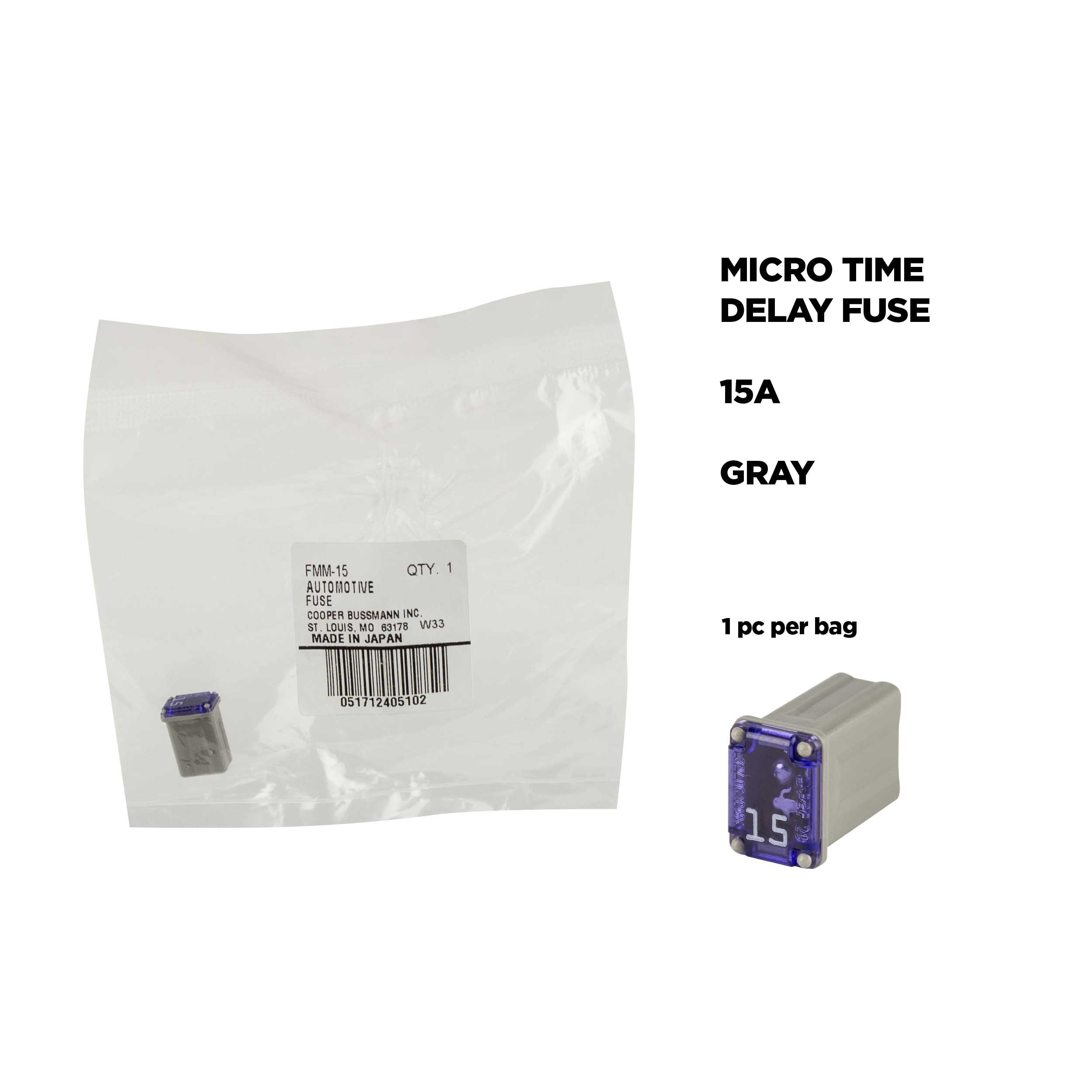 15AMP MICRO FEMALE TIME DELAY FUSE - each