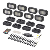 RGBW Wide Angle Rock Light Kit - 8 Pack