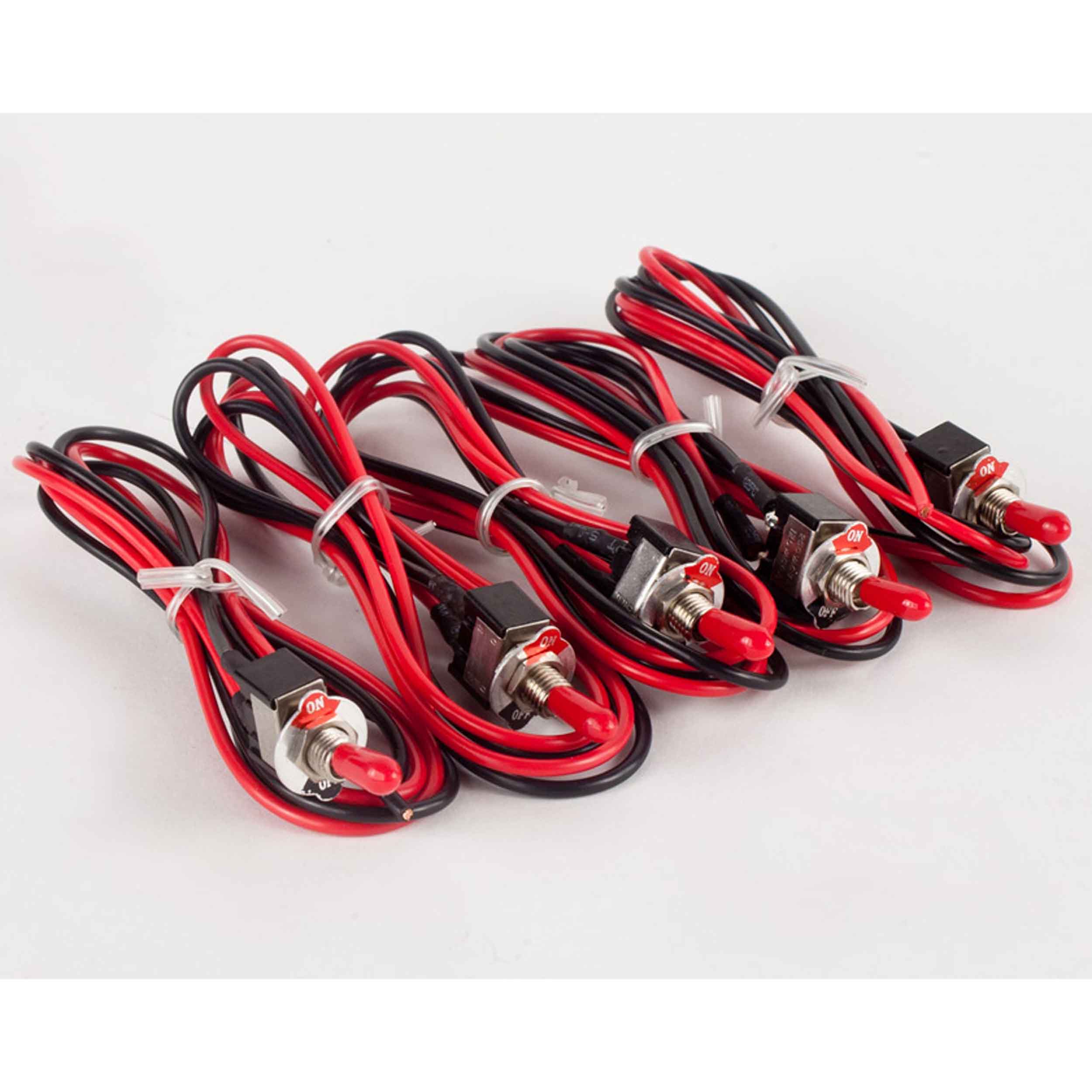 Toggle Switch Mini 20 Inch Leads On-Off  Package of 5