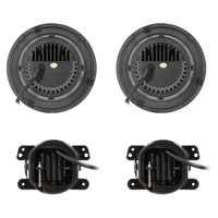7" Chasing Projector LED Headlight & 4" Fog Light Kit with Controller