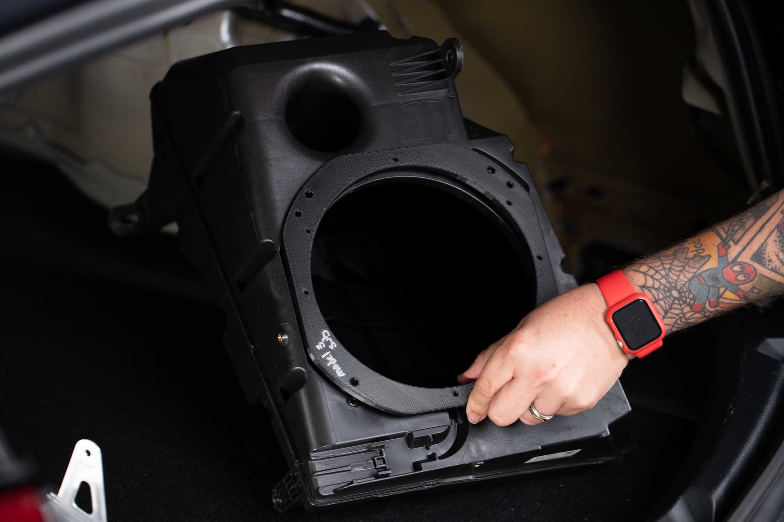 Subwoofer Enclosure Adapter Plate Tesla Model 3 - Model Y