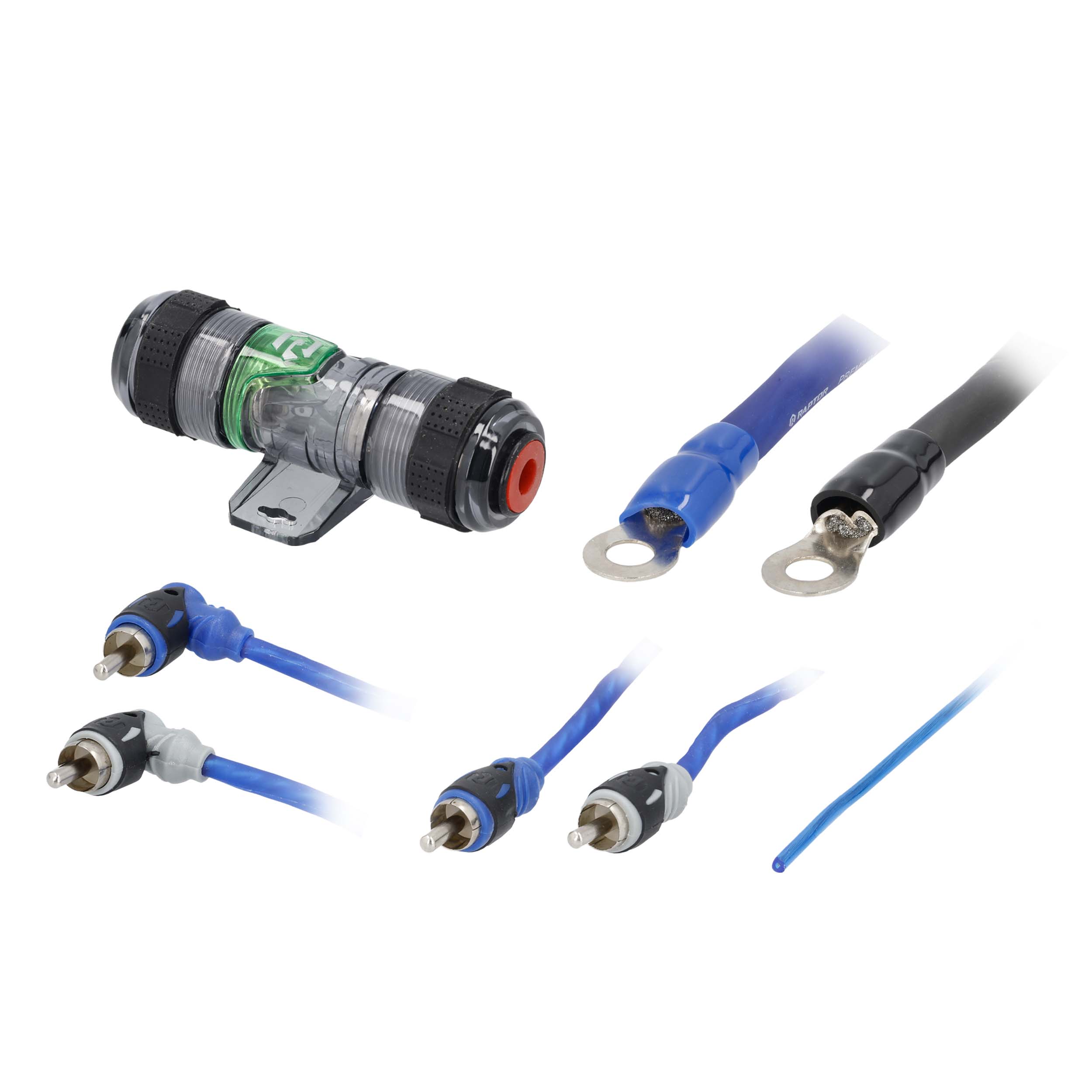 RAPTOR CCA 360W 8 AWG Amp Kit with RCA Cable - Mid Series