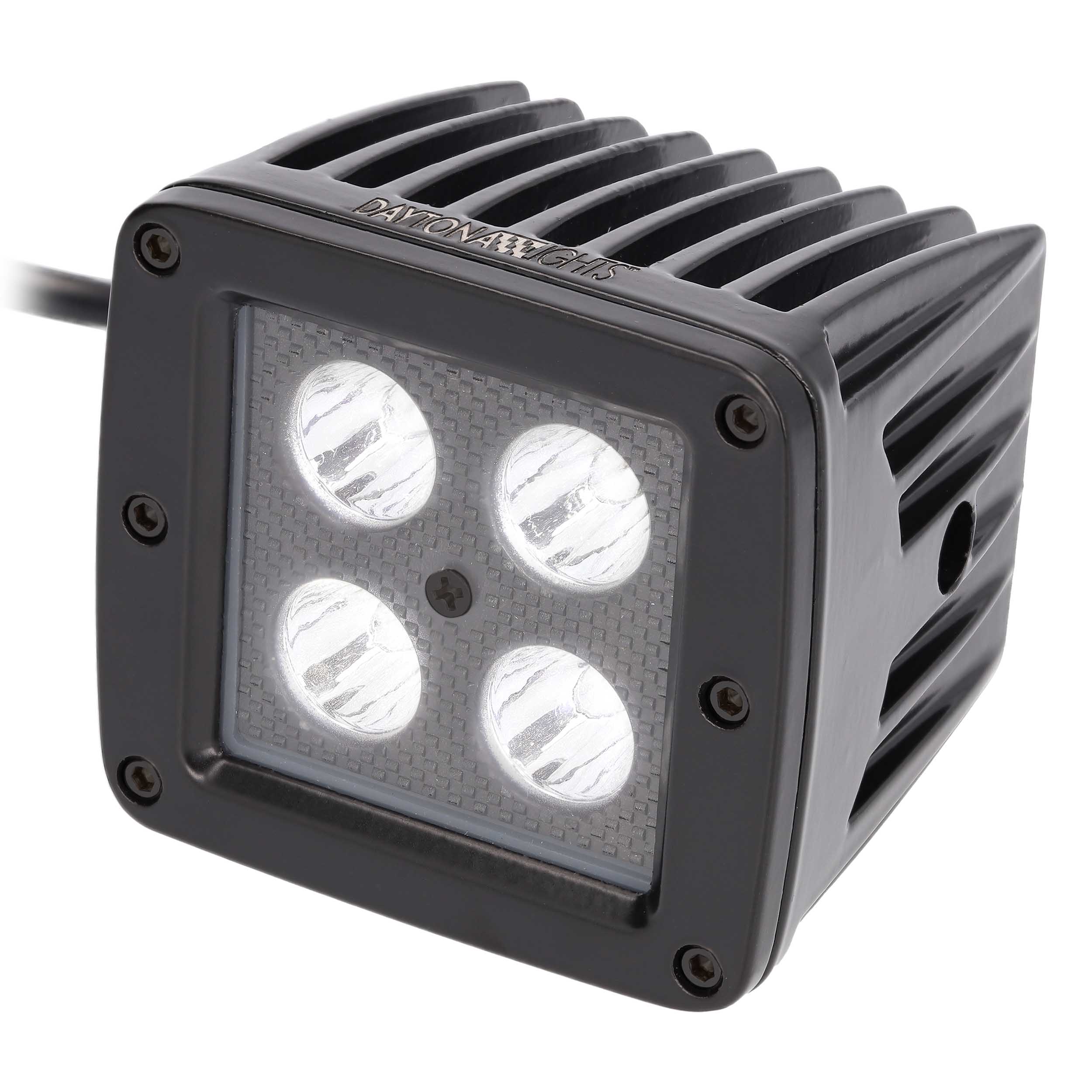 Daytona Lights Blackout 3" Cube Lights - 4 LED Spot (2Pk)