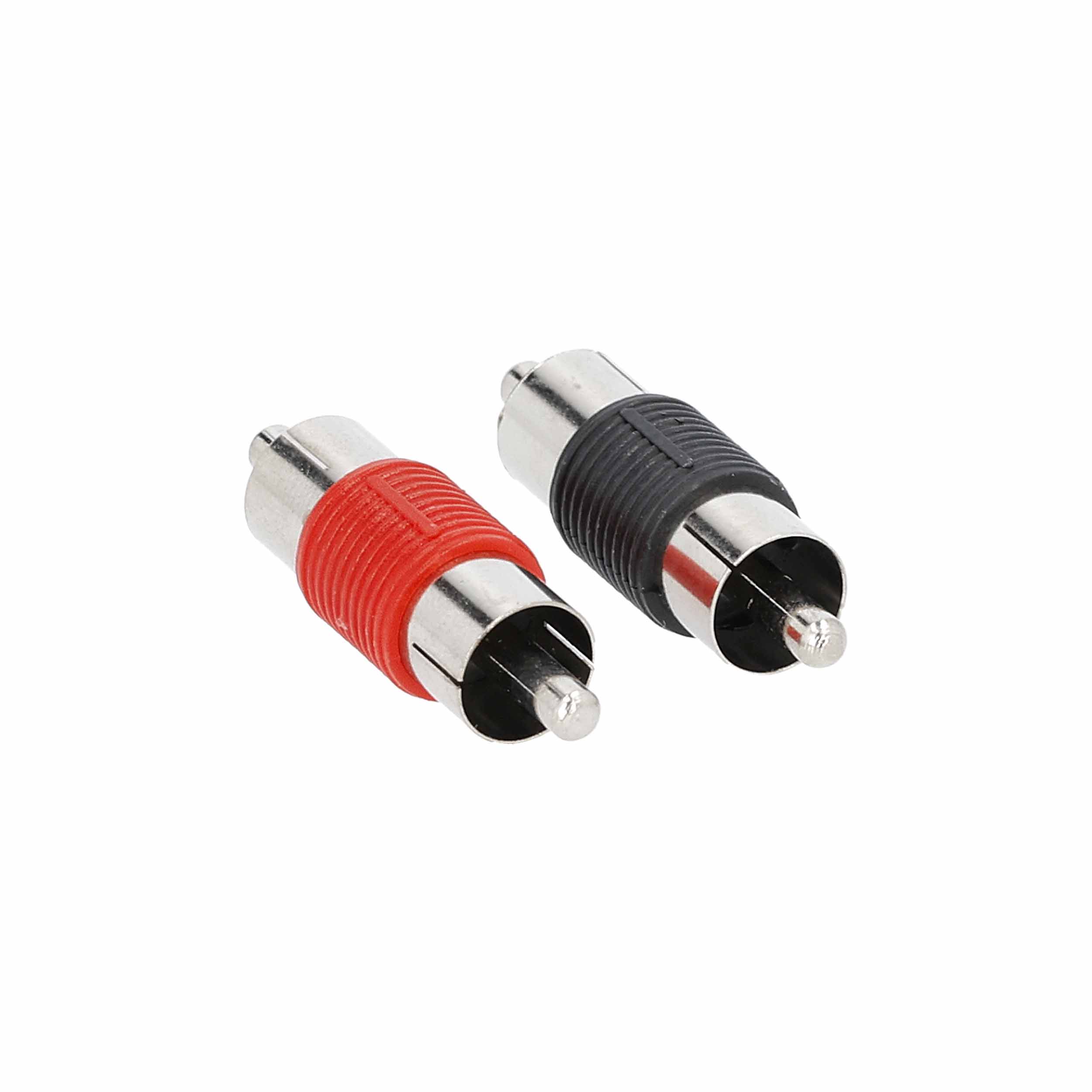 Male to male nickel plated RCA barrel adapter - 2 pack