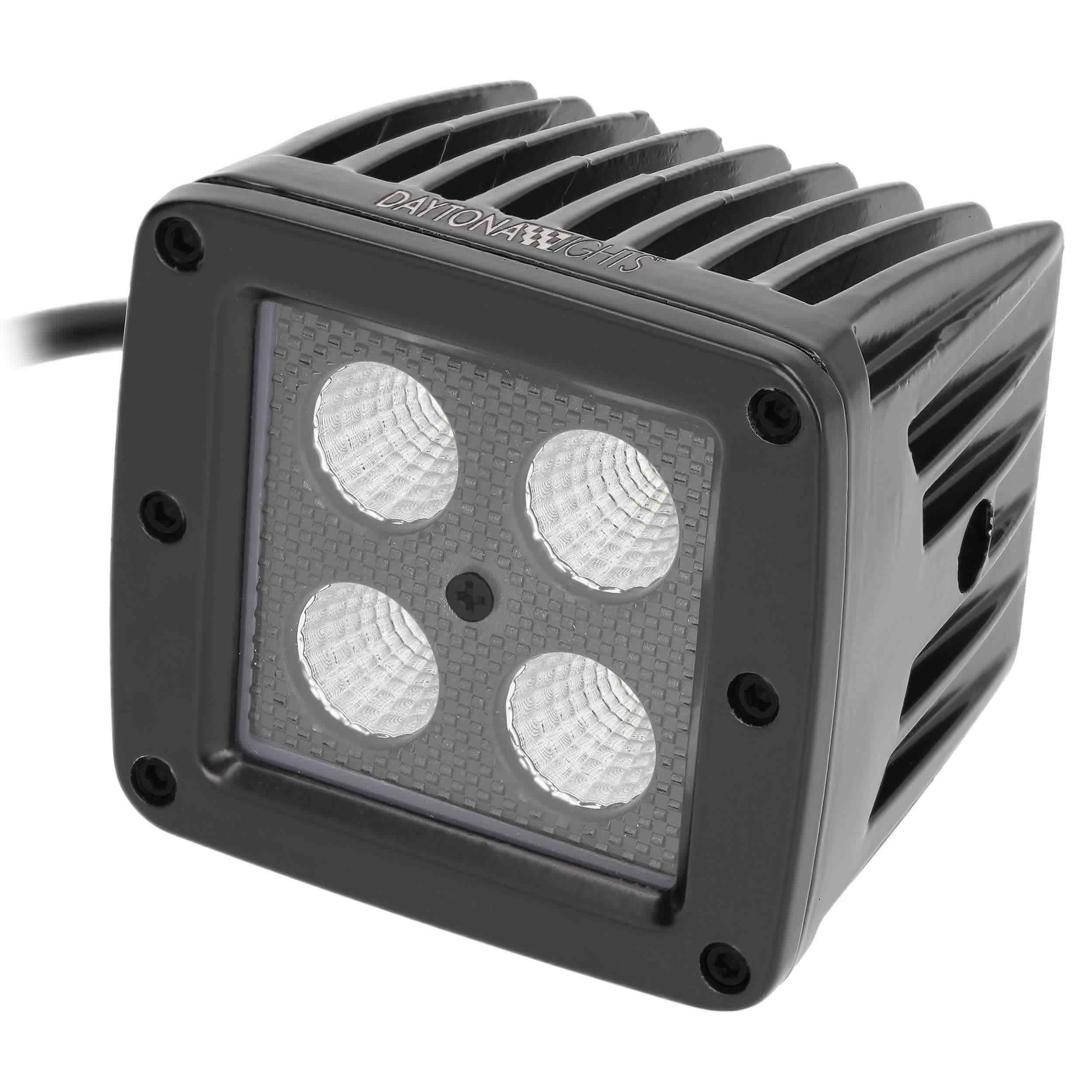 Daytona Lights Blackout 3" Cube Lights - 4 LED Flood (2Pk)