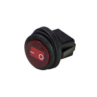 Red Round Rocker Switch - 5-Pack