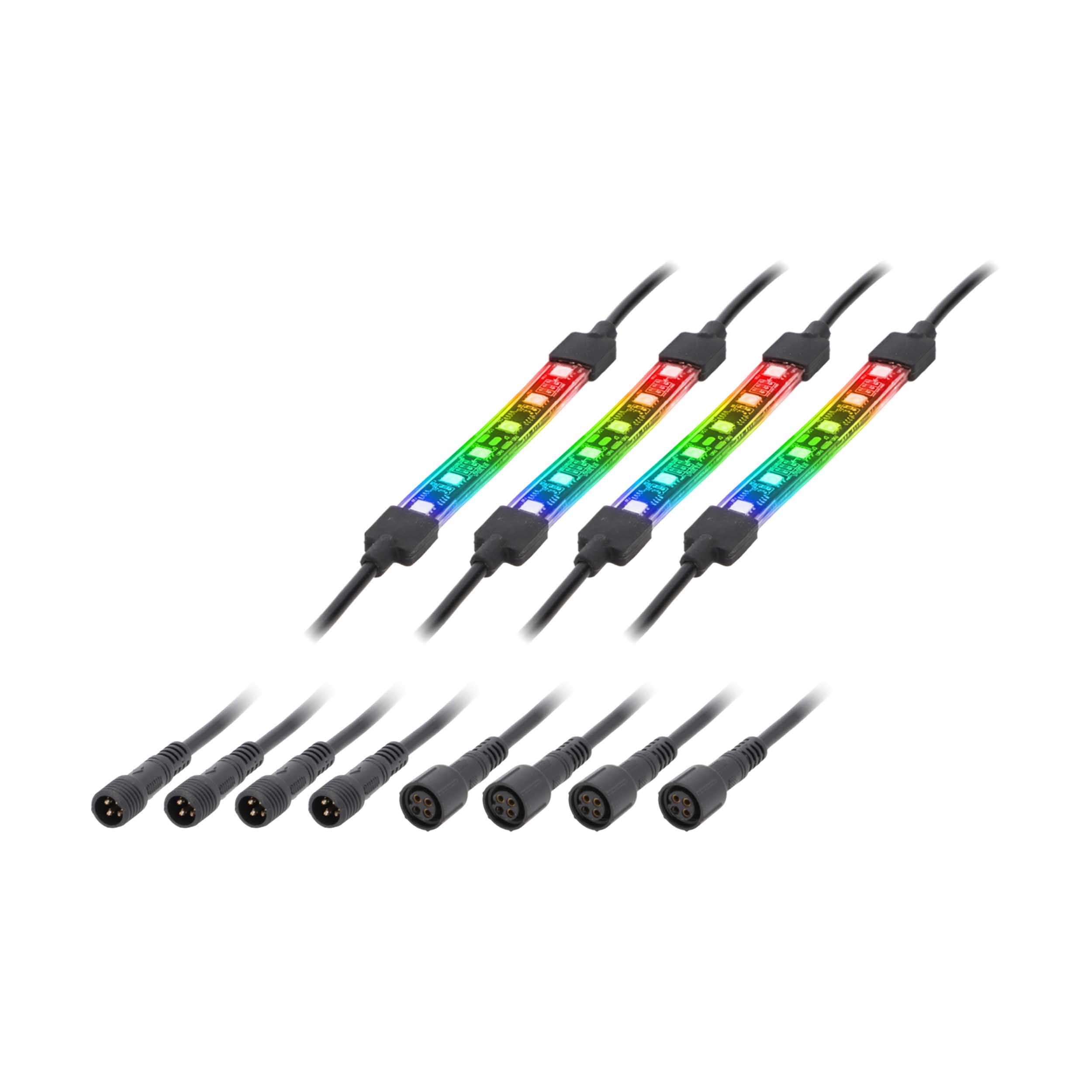 4-Piece Chasing LED Motorcycle Strip Light Expansion Pack