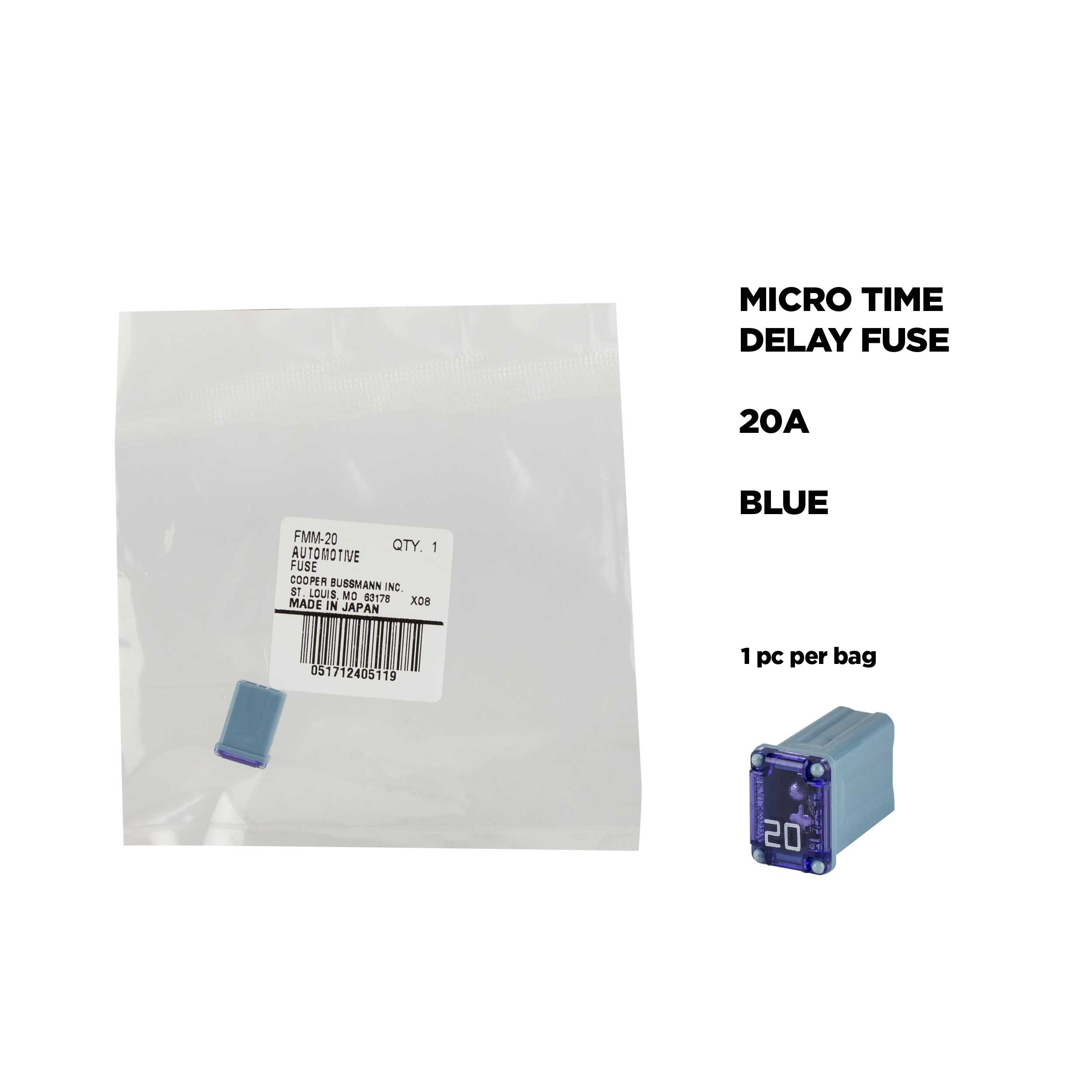 20AMP MICRO FEMALE TIME DELAY FUSE - each