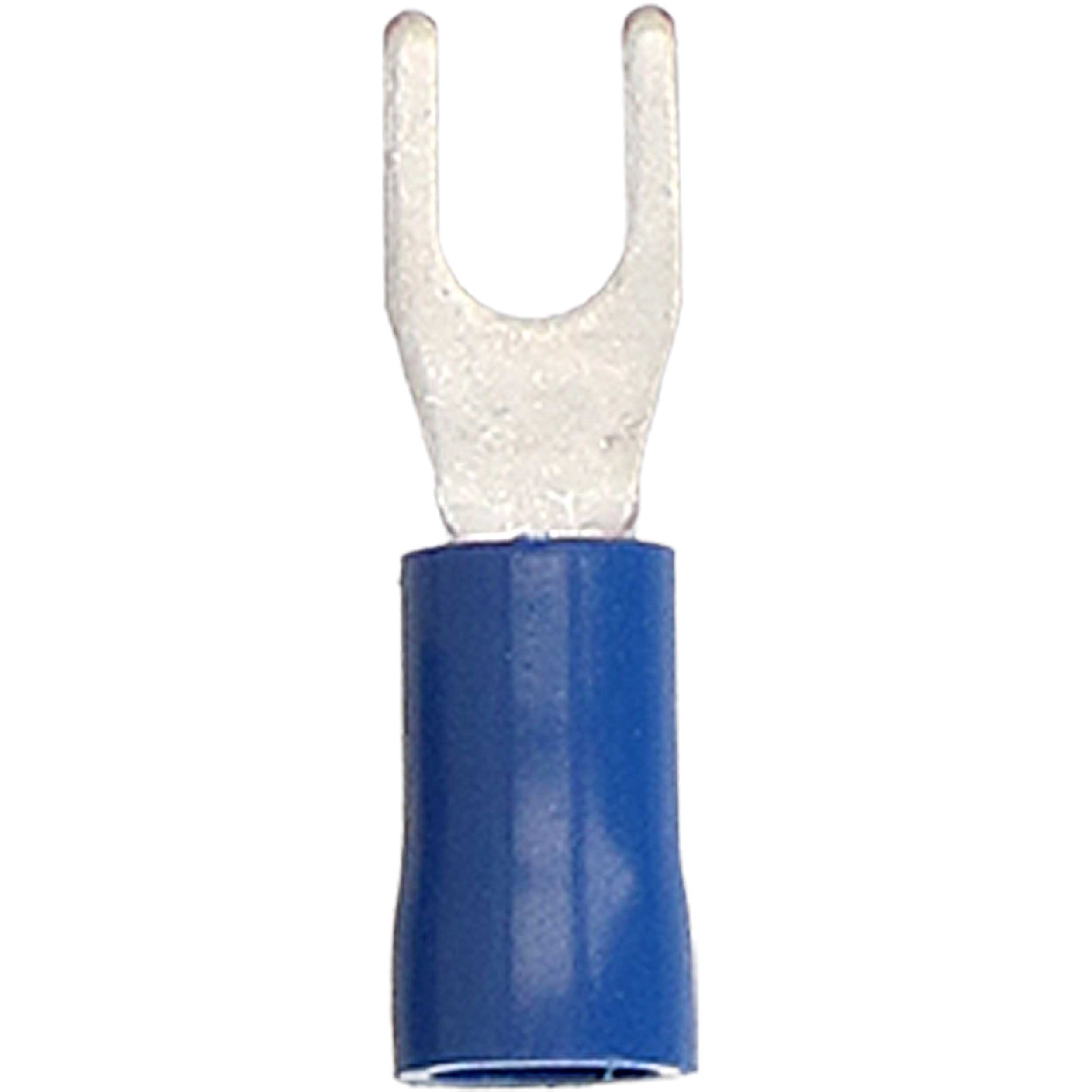 Blue Vinyl Spade Terminal 16-14 Gauge #8 - Package of 100