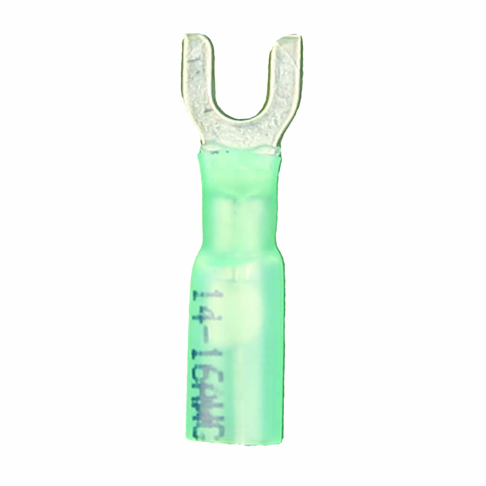 Heat Shrink Blue Vinyl Spade Terminal 16-14 Gauge #10